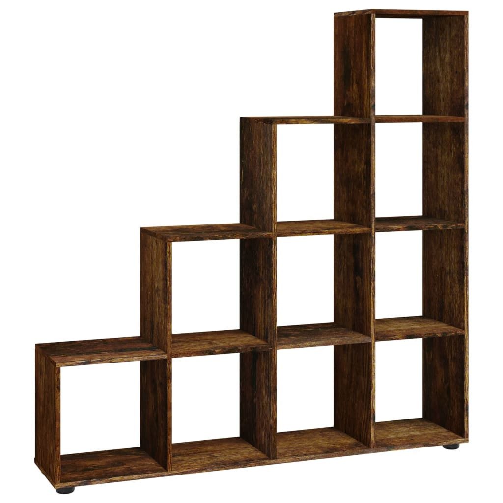 vidaXL Bücherregal Treppenregal Räuchereiche 142 cm günstig online kaufen