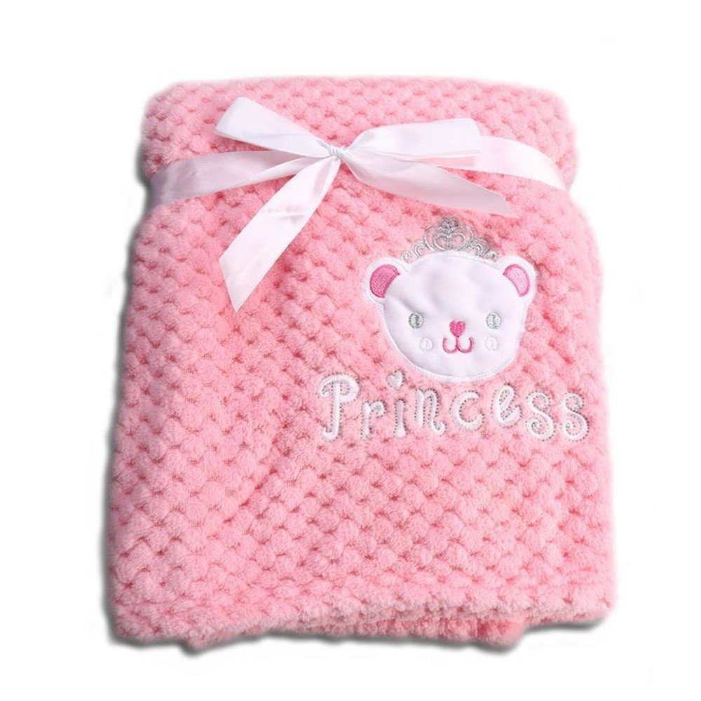 Freya 110 110 Größe Cangaroo, cm, 80 kuschelige Babydecke 80 aus cm x Fleece rosa Babydecke Babydecke x