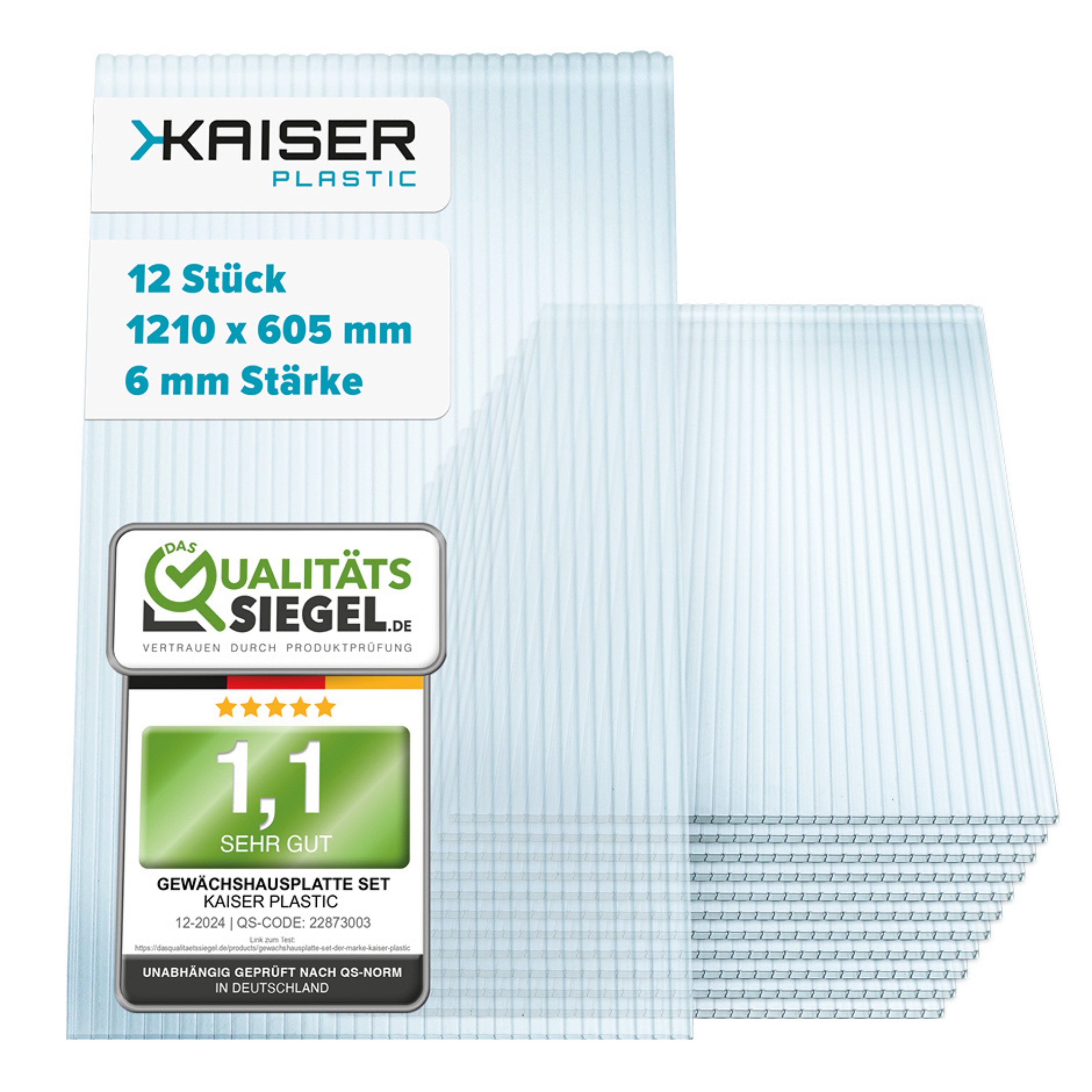 Kaiser plastic Gewächshaus Gewächshausplatten Sets, 4 günstig online kaufen