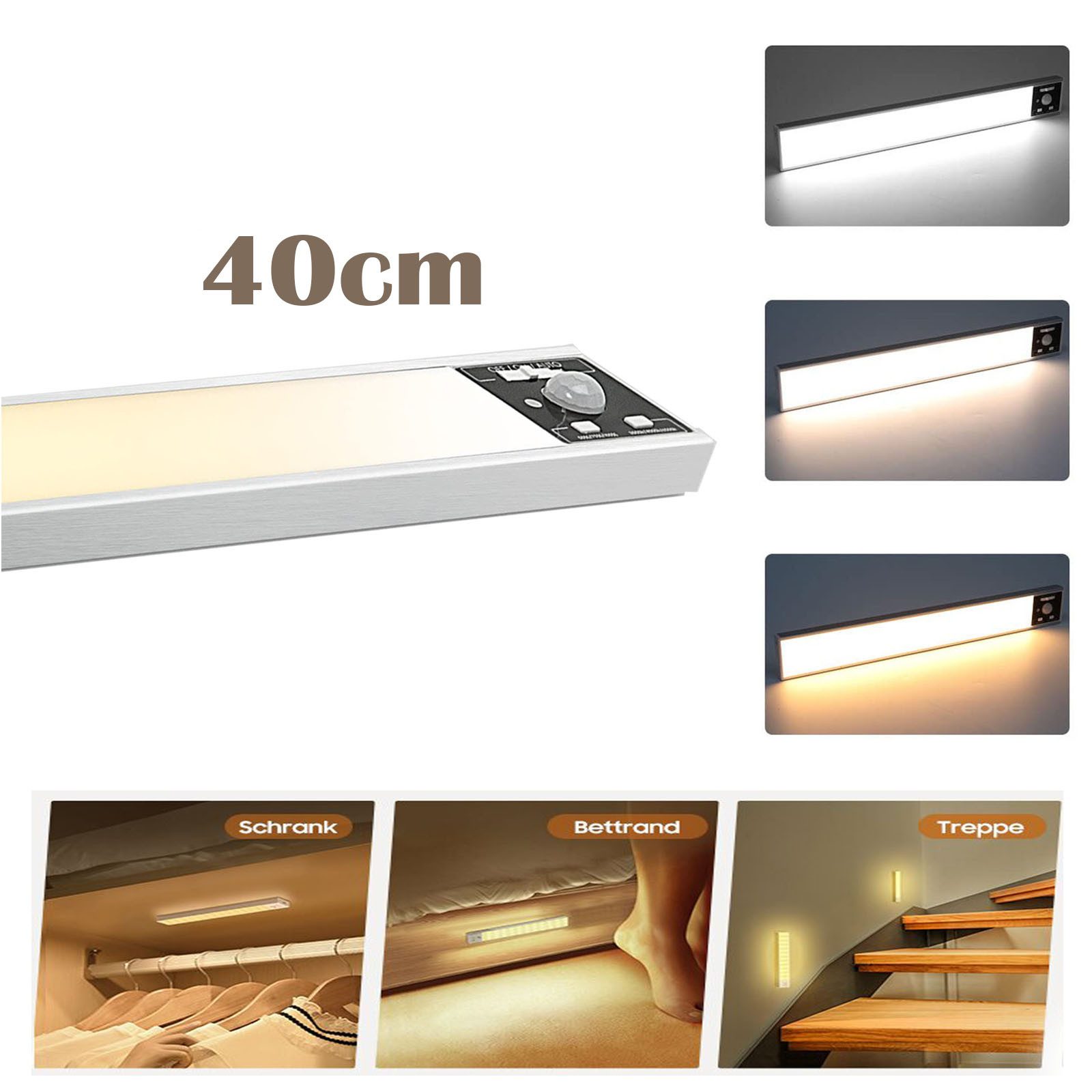 Jibenhome LED Unterbauleuchte Kabellos Schrankbeleuchtung LED Fest Integrie günstig online kaufen
