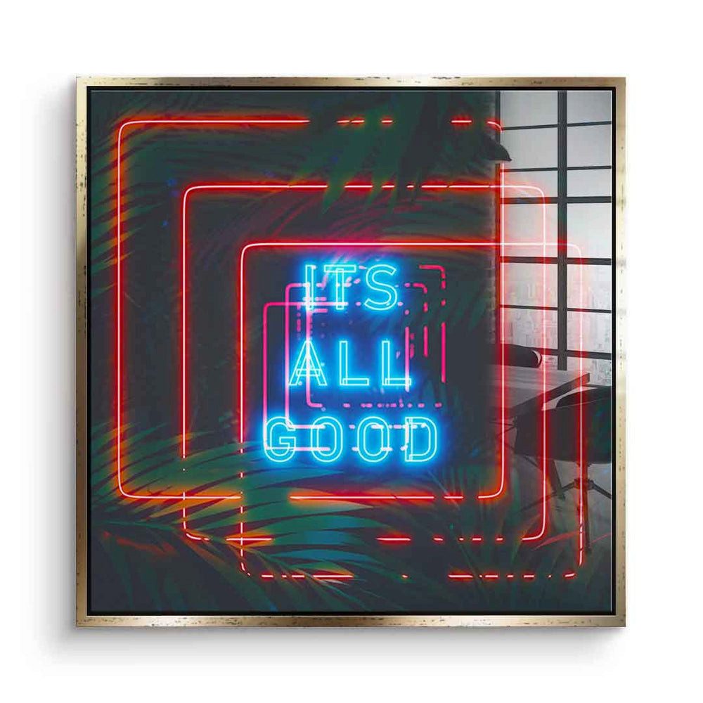 DOTCOMCANVAS® Acrylglasbild Its all good - Acrylglas, Acrylglasbild Its all good KI AI generiert digitale Kunst Wandbild