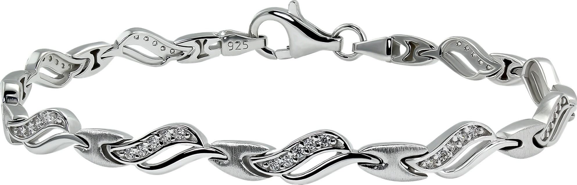 SilberDream Silberarmband SilberDream Armband Wave Zirkonia weiß (Armband), günstig online kaufen