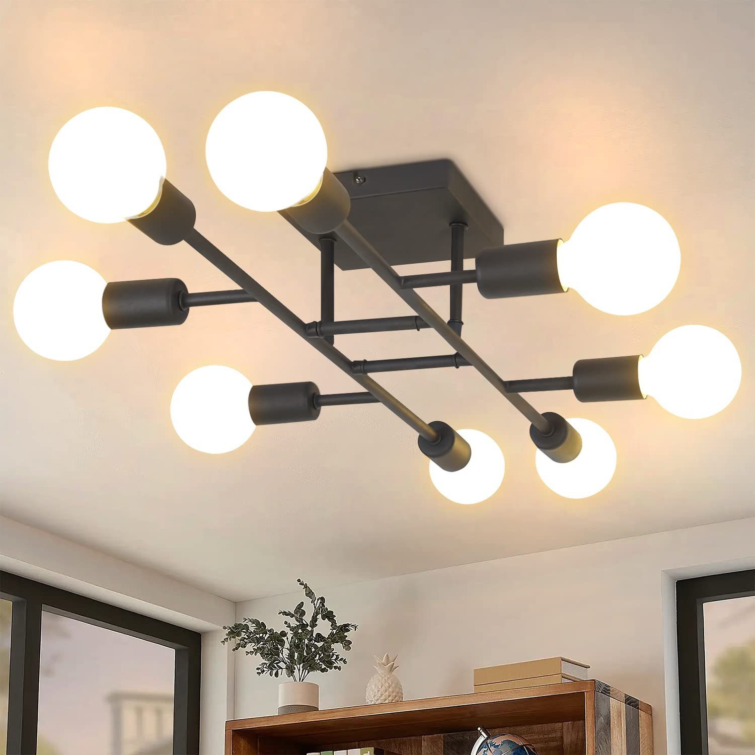 ZMH Deckenleuchte vintage Deckenlampe E27 Wohnzimmer günstig online kaufen