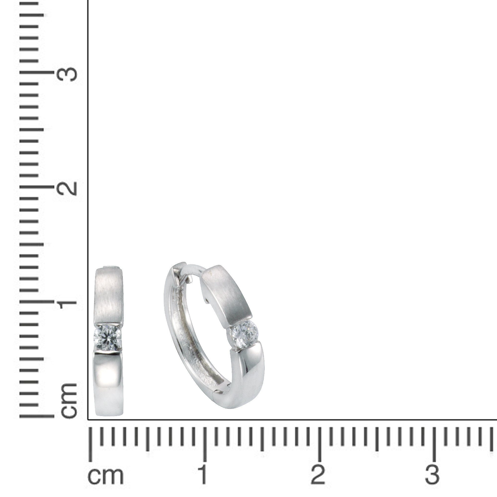 Vivance Paar Creolen 333 Weißgold Zirkonia günstig online kaufen