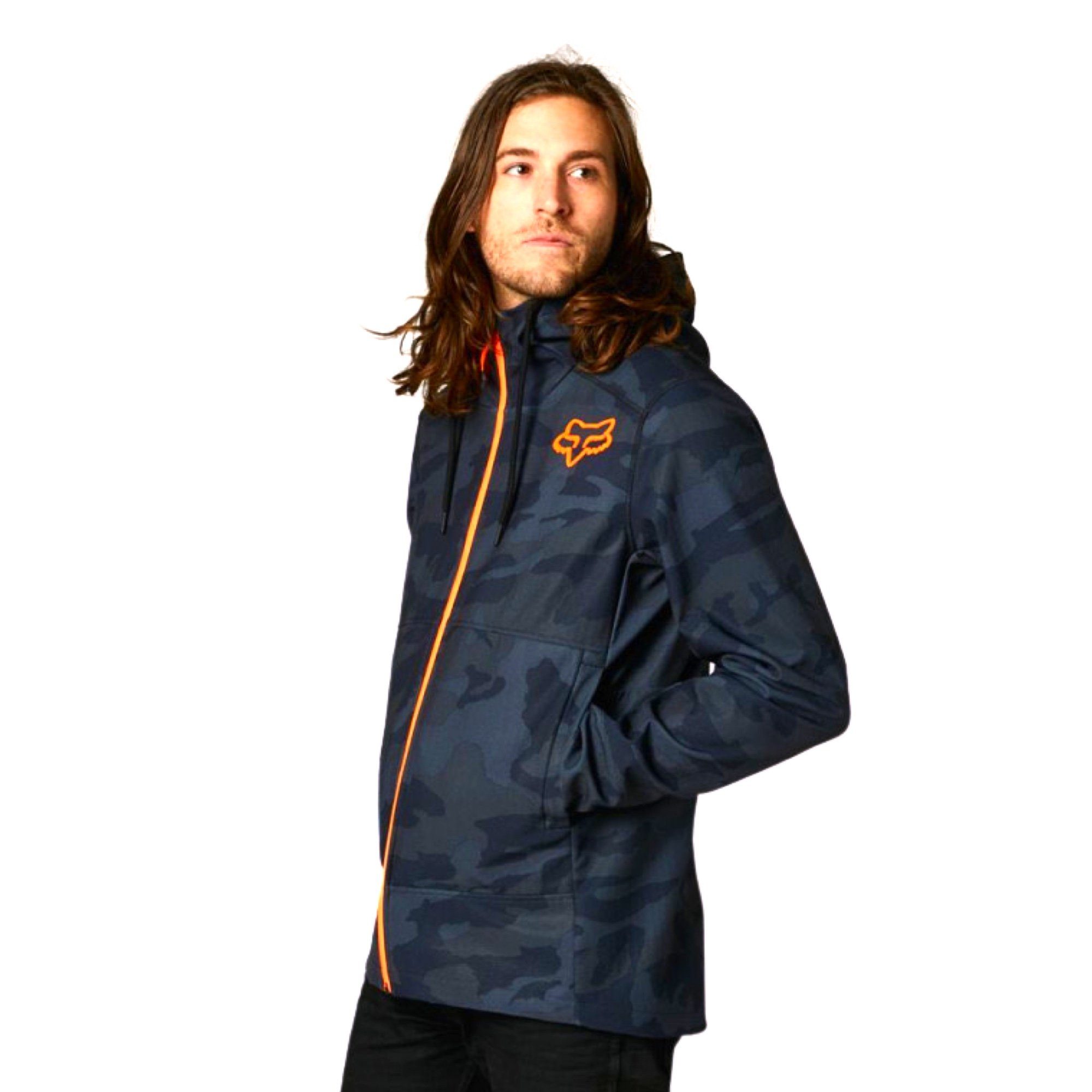 Fox Racing Freizeitanzug Fox Pit Softshell Kapuzenjacke Schwarz/Camo M
