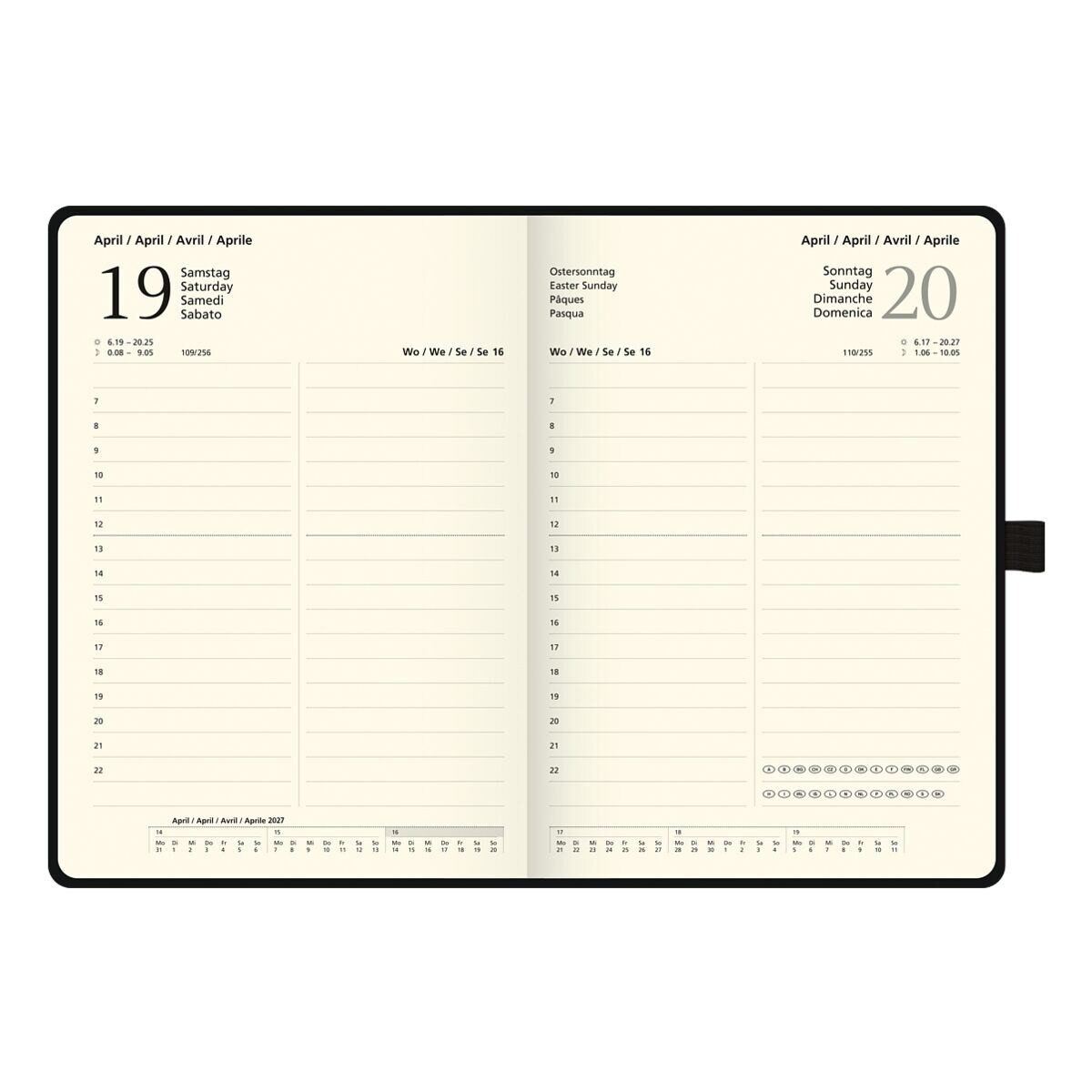 BRUNNEN Buchkalender Kompagnon 2027, 1 Seite = 1 Tag