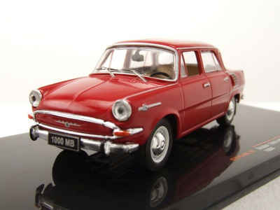 ixo Models Modellauto Skoda 1000 MB 1968 rot Modellauto 1:43 ixo models, Maßstab 1:43