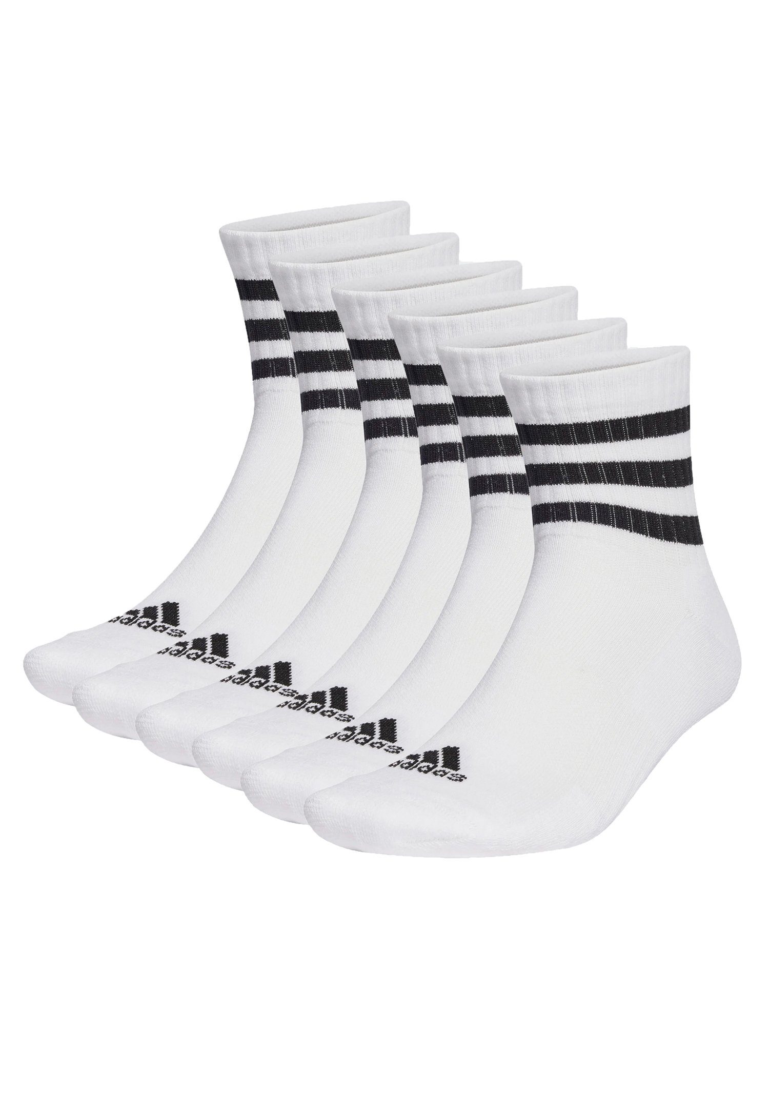 Socken White (6-Paar) C adidas 6 3S Performance SPW MID Paar