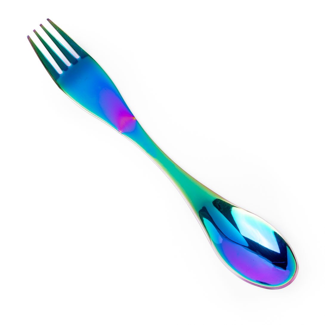 LEKKABOX Campinglöffel Edelstahl Spork 19cm – Löffel Gabel To Go für Brotdose, Löffel & Gabel in einem – die perfekte Größe für Thermobehälter – Bild 5 von 5
