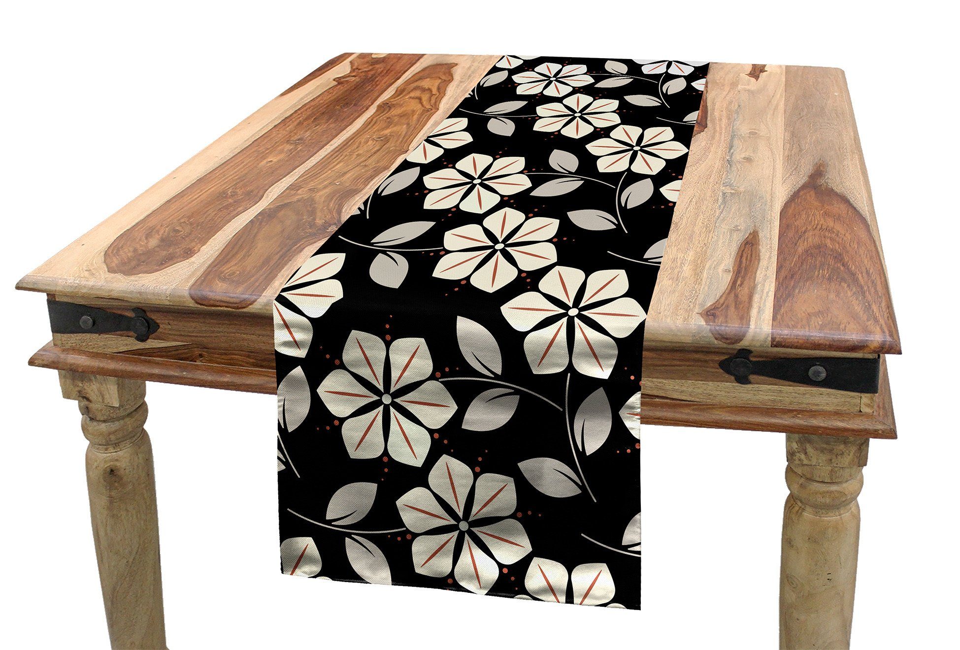 Tischläufer Dekorativer Abakuhaus Wachstum Simplistic Esszimmer Tischläufer, Rechteckiger Natur Küche Blume
