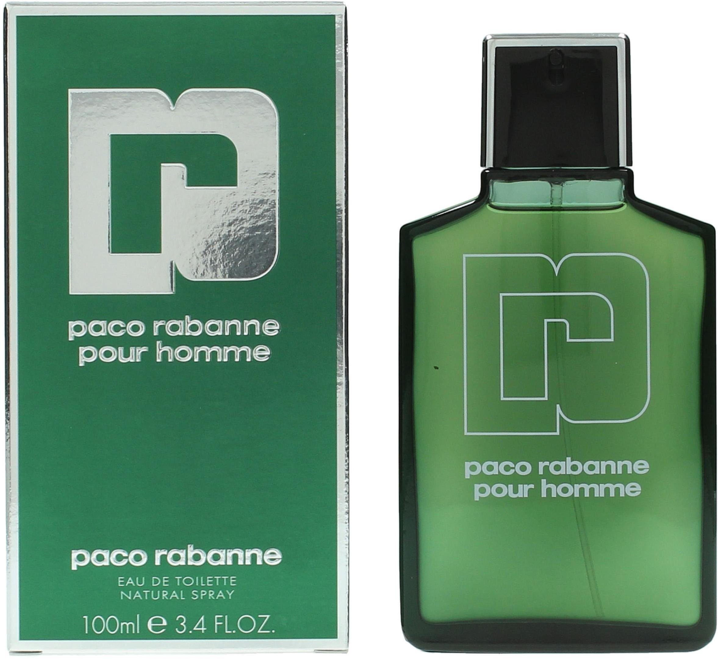 paco rabanne Eau de Toilette Pour Homme, Würziger Duft mit Lavendel, Thymian, Nelke, Geranie und Tabak.