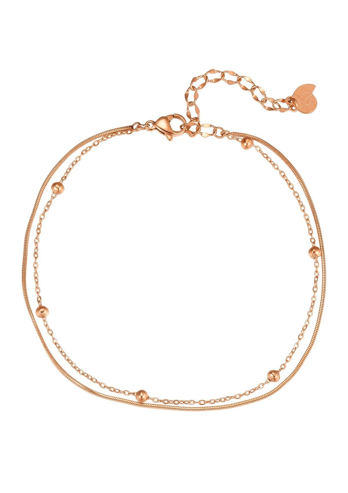 Hey Happiness Fußkette Kugeln Layer 18K günstig online kaufen