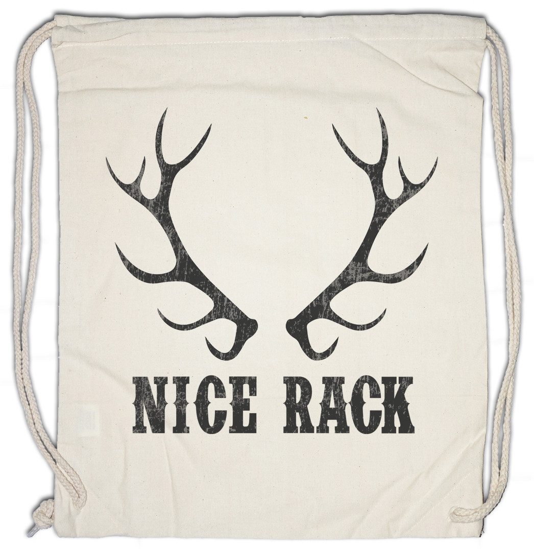 Turnbeutel Nice Rack Turnbeutel Hirsch Reh Jagd Jäger Bär Geweih Deer Bear Fun