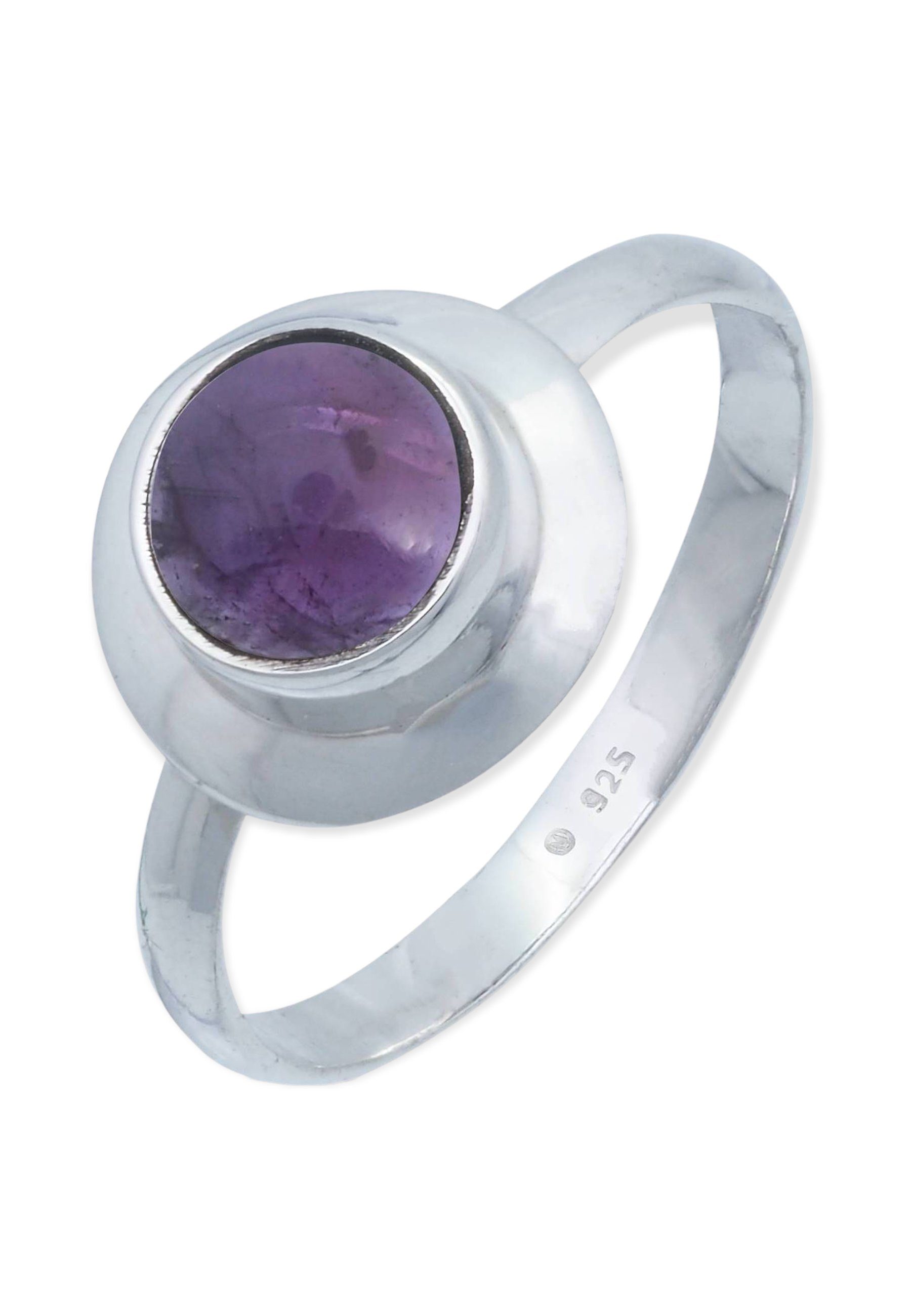 mantraroma Silberring 925er Silber mit Amethyst