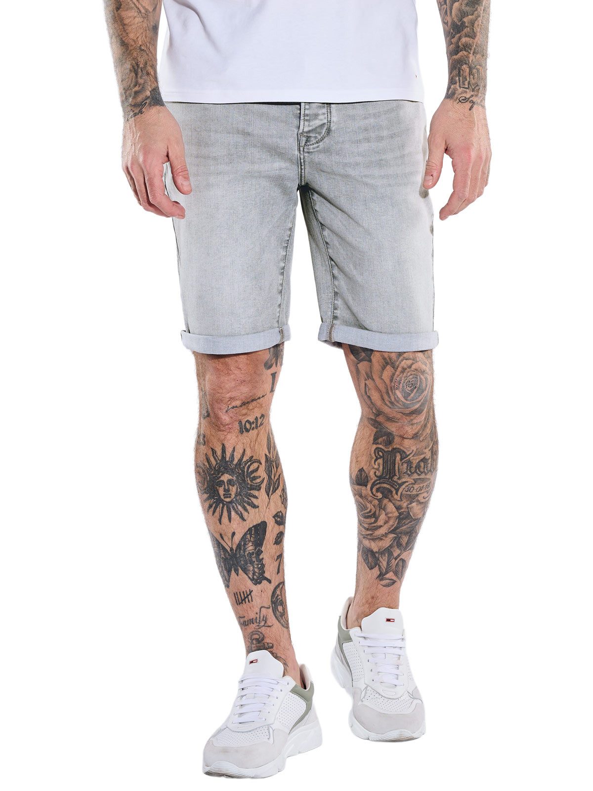 emilio adani Jeansshorts Herren Shorts, Hellgrau