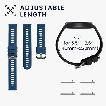 kwmobile Uhrenarmband 2x Sportarmband für Popglory P66 22mm, Armband TPU Silikon Set Fitnesstracker
