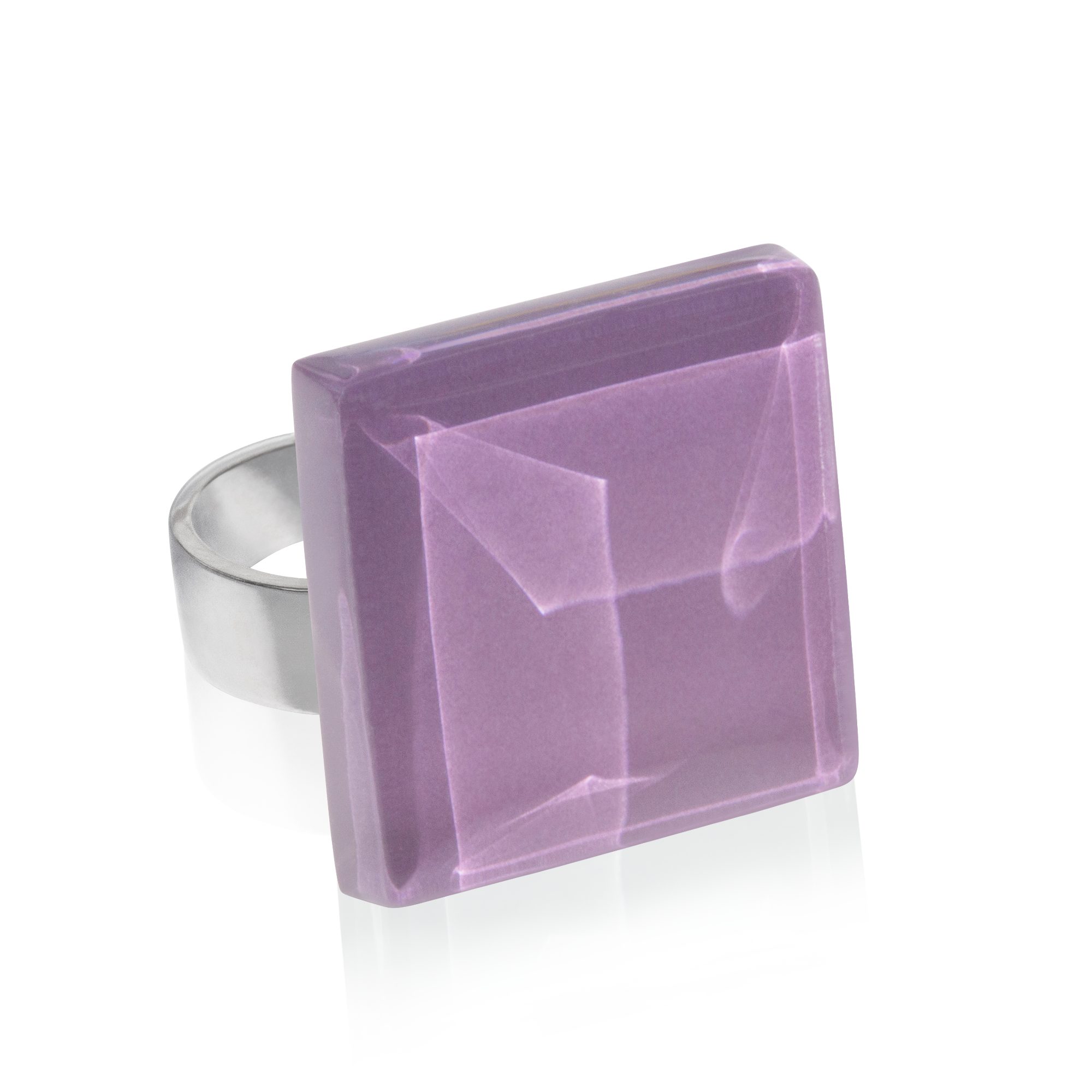 ALEXASCHA Fingerring Statement Ring mit Stein 20mm • größenverstellbar