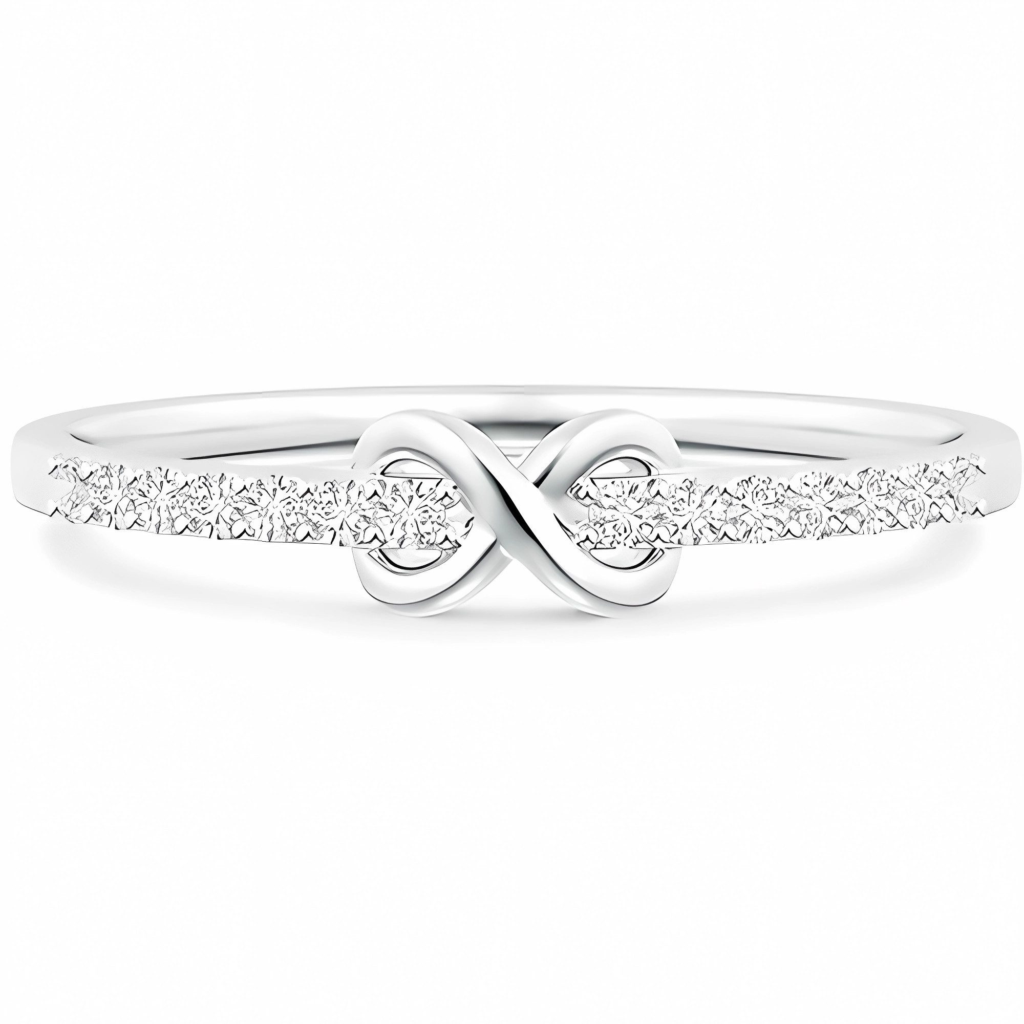 Jumpeak Diamantring Diamant Ring,Goldener Ring Damen,Schleife,Goldring Damen 585 Echtgold, Unendlichkeitszeichen,Labordiamant,Valentinstag Geschenk für Sie