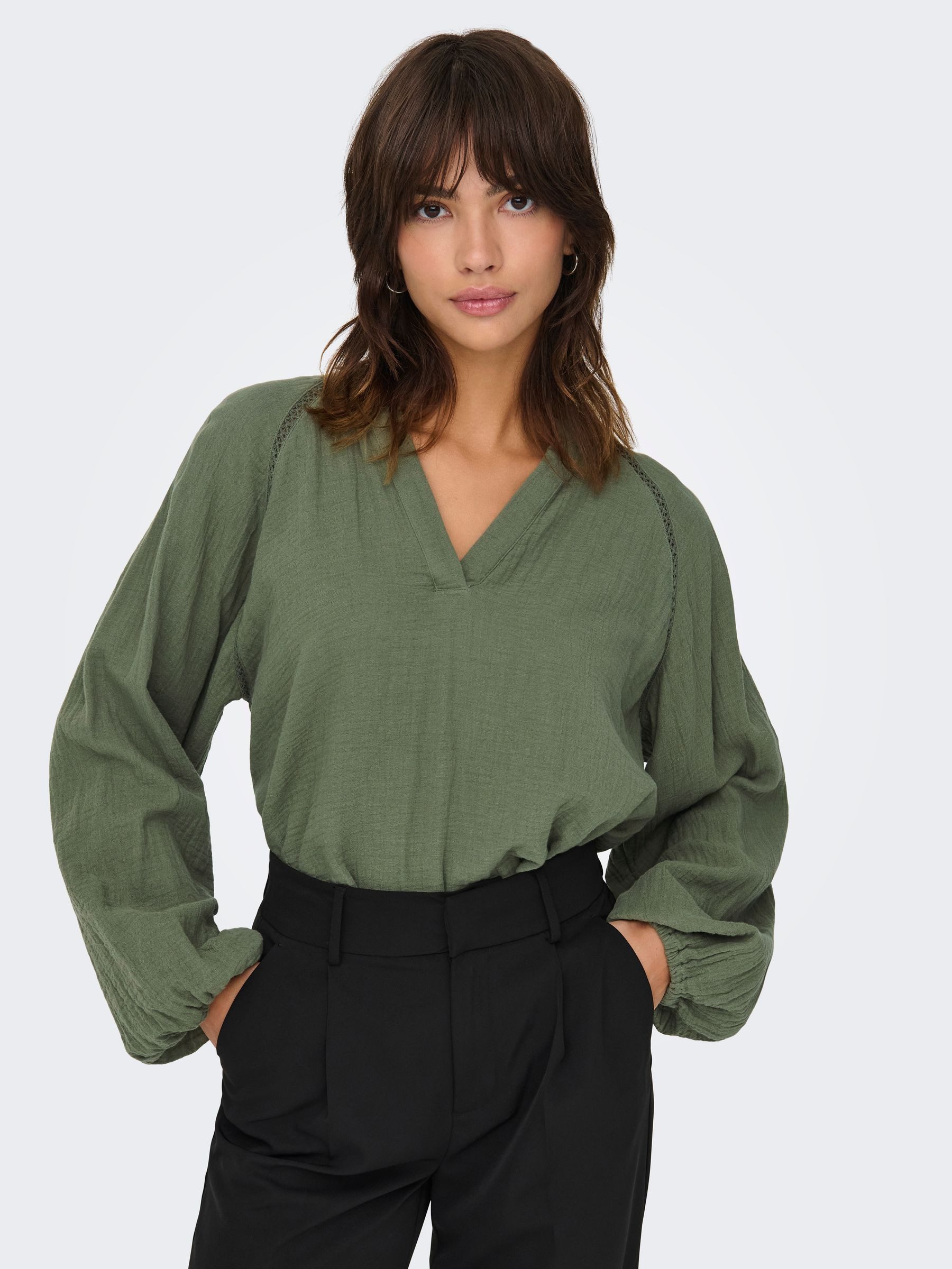 ONLY Blusenshirt Legere Shirt Bluse mit günstig online kaufen