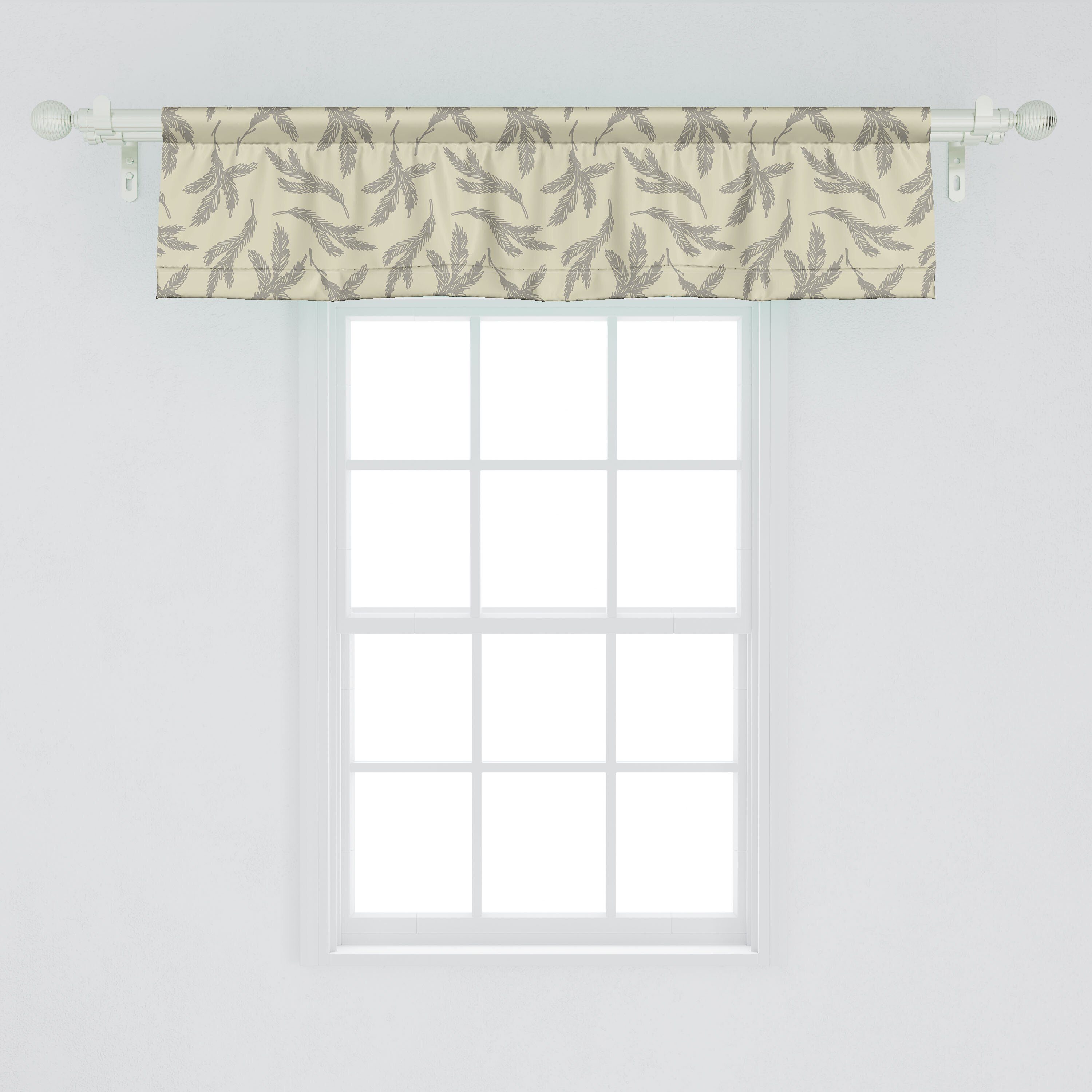 Scheibengardine Vorhang Volant Fir Küche Stangentasche, Elements Abakuhaus, für Branches Tree Botanik mit Microfaser, Dekor Schlafzimmer