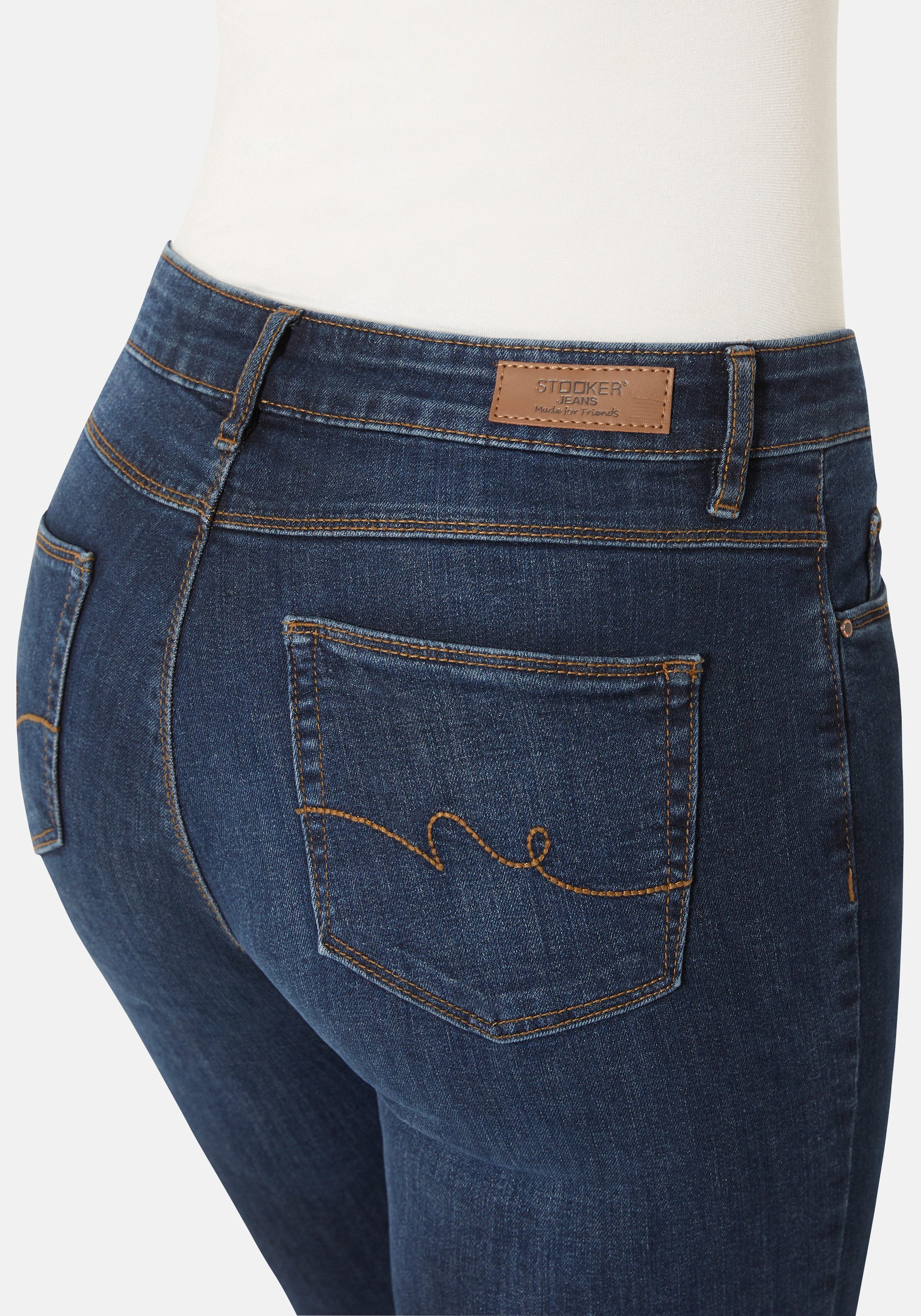 STOOKER WOMEN 5-Pocket-Jeans Zermatt Denim Straight Fit Jeans Straight Fit Casual Clean Wash Denim Jeans für Damen