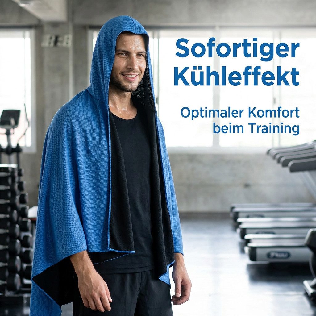 nsihing Sporthandtuch Kühlendes Handtuch,EIS-Handtuch,Strand-Poncho für Damen und Herren, Atmungsaktives,kühles Handtuch,Mikrofaser-Handtuch,UV-Schutz – Bild 4 von 5