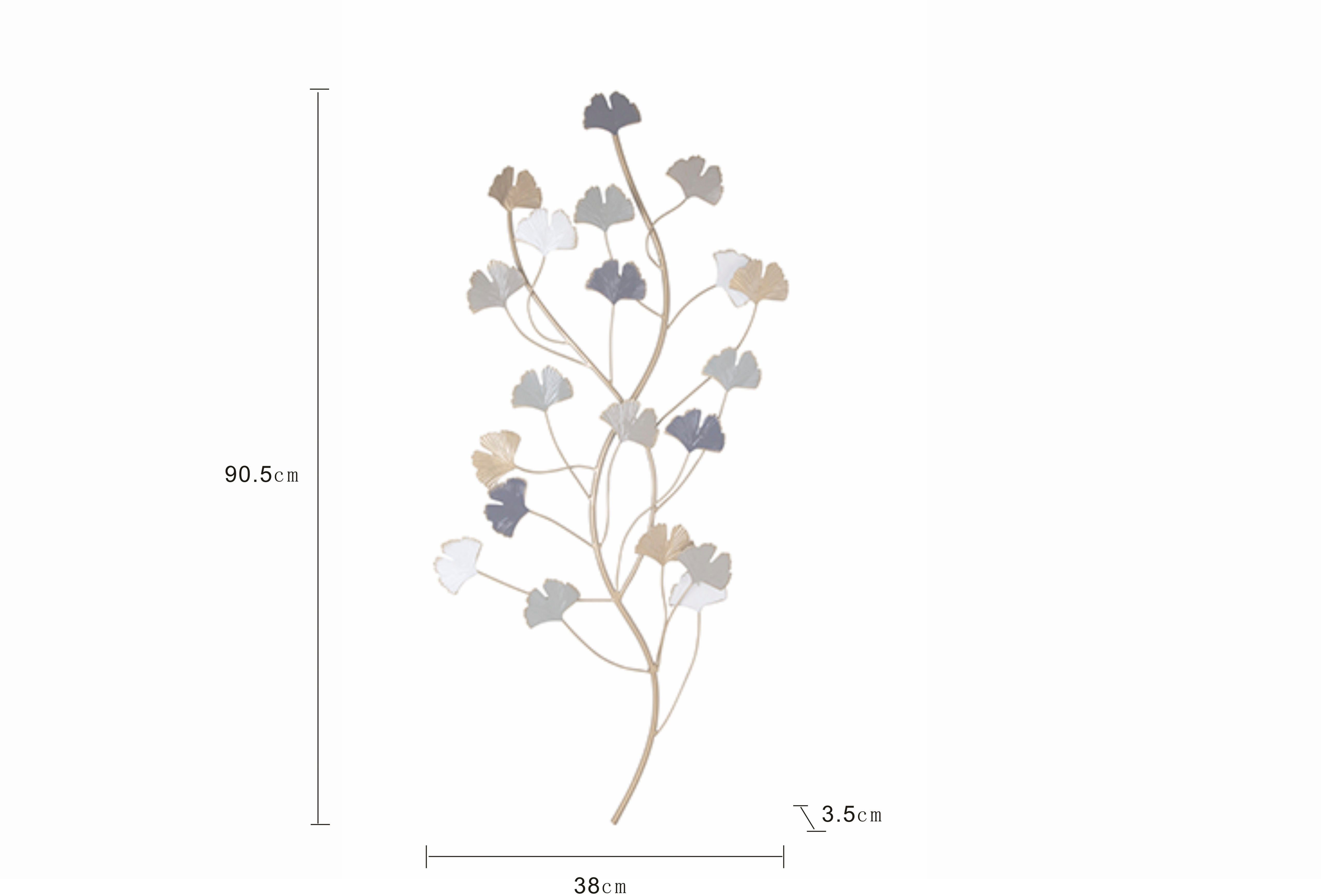 aus Home Wanddeko, Gingko, Wanddekoobjekt Metall affaire