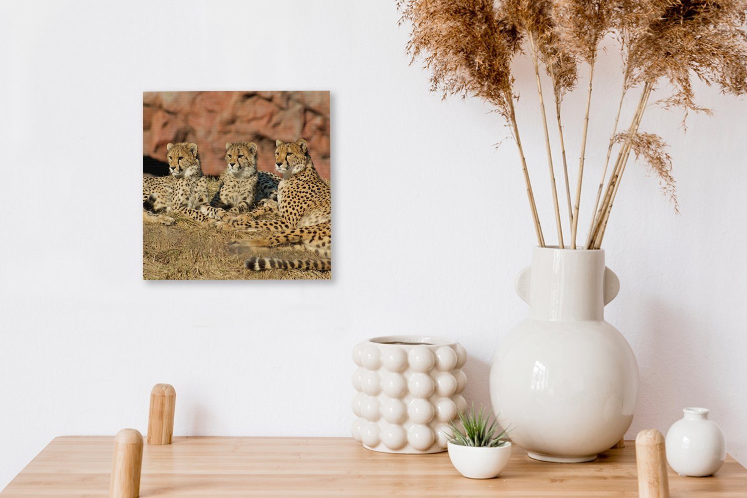 Leinwand Gepardenmutter für Leinwandbild (1 Schlafzimmer und OneMillionCanvasses® -junge, St), Bilder Wohnzimmer