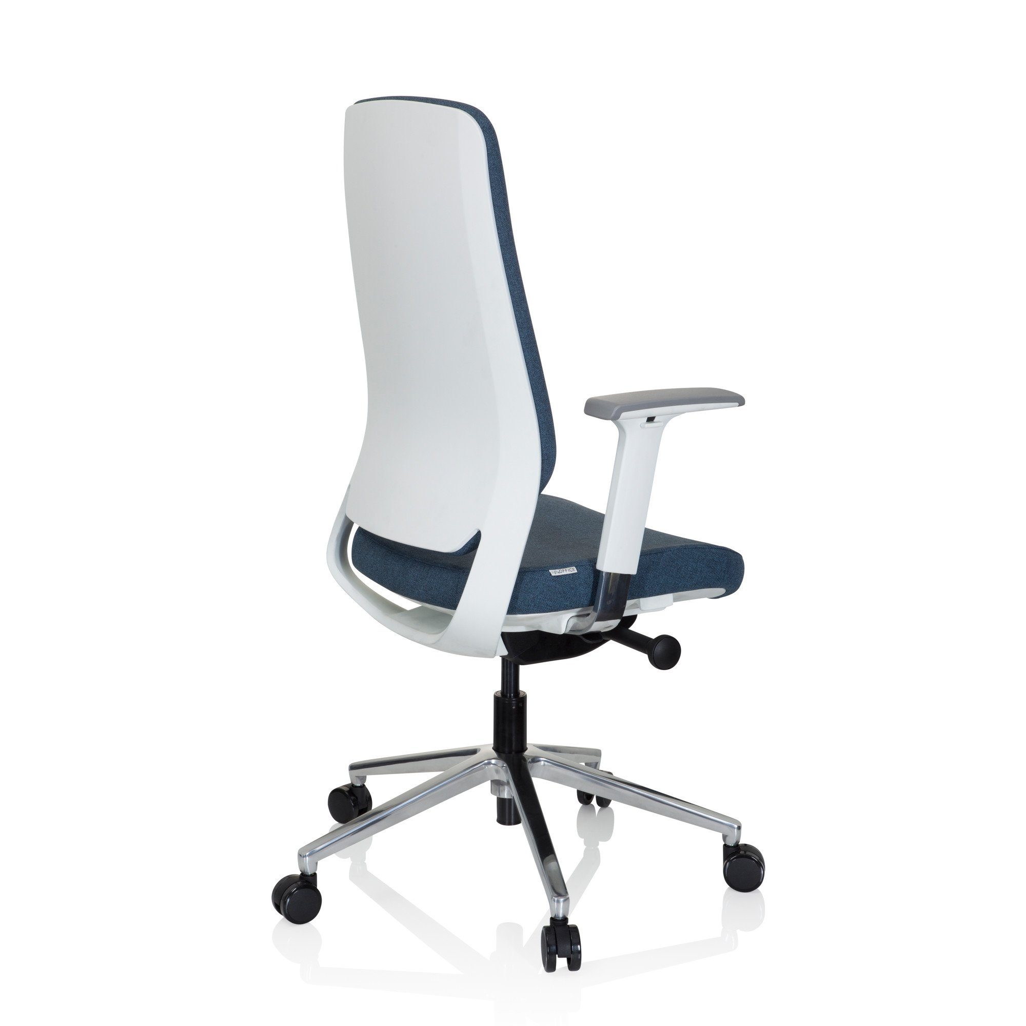 hjh OFFICE Drehstuhl Profi Blau (1 St), Schreibtischstuhl ergonomisch T4 CHIARO Stoff Bürostuhl WHITE