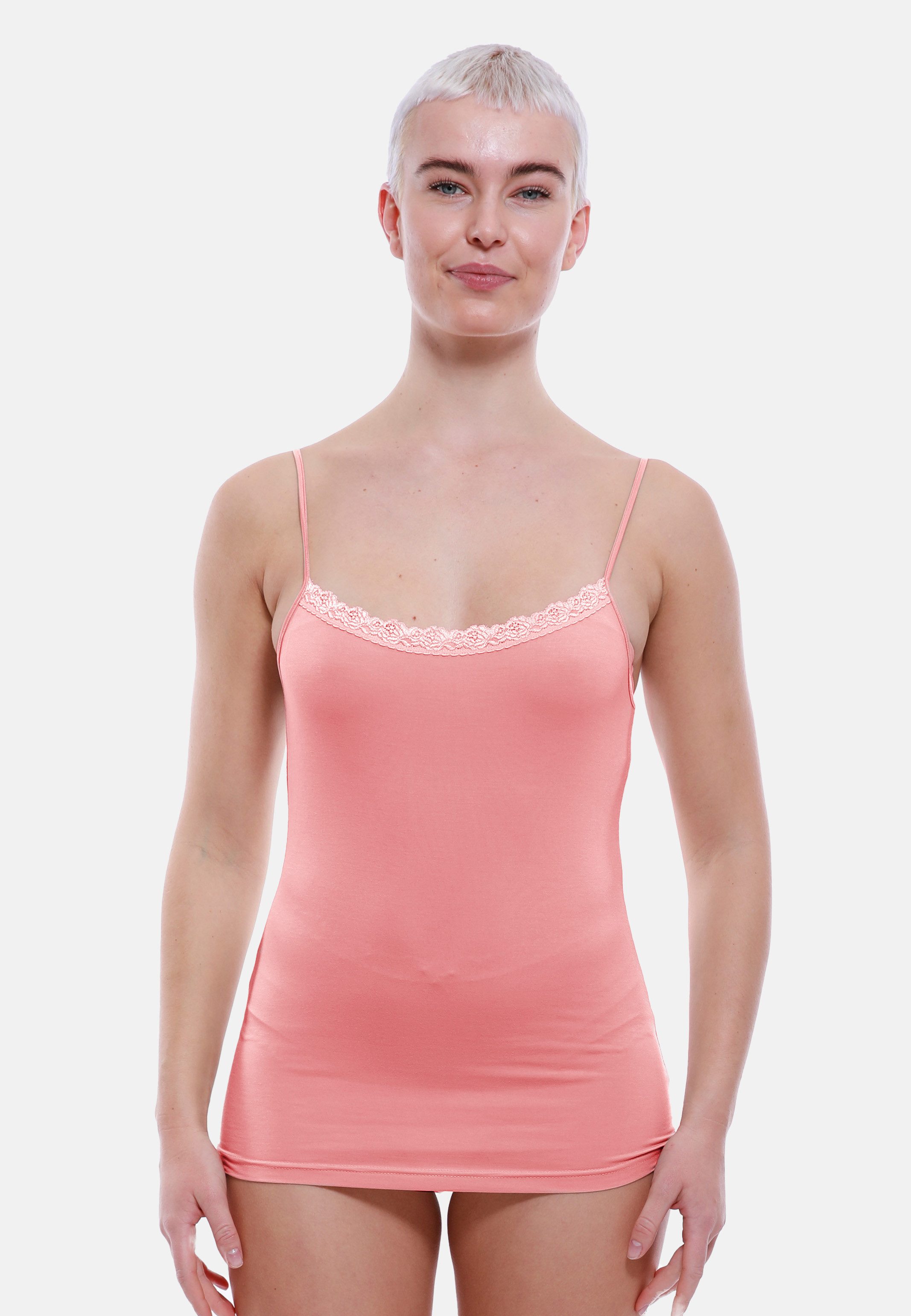 Nina Von C. Unterhemd 2er Pack Cosy (Spar-Set, 2-St) Spaghetti Top - Atmungsaktiv - Spitze am Dekolleté
