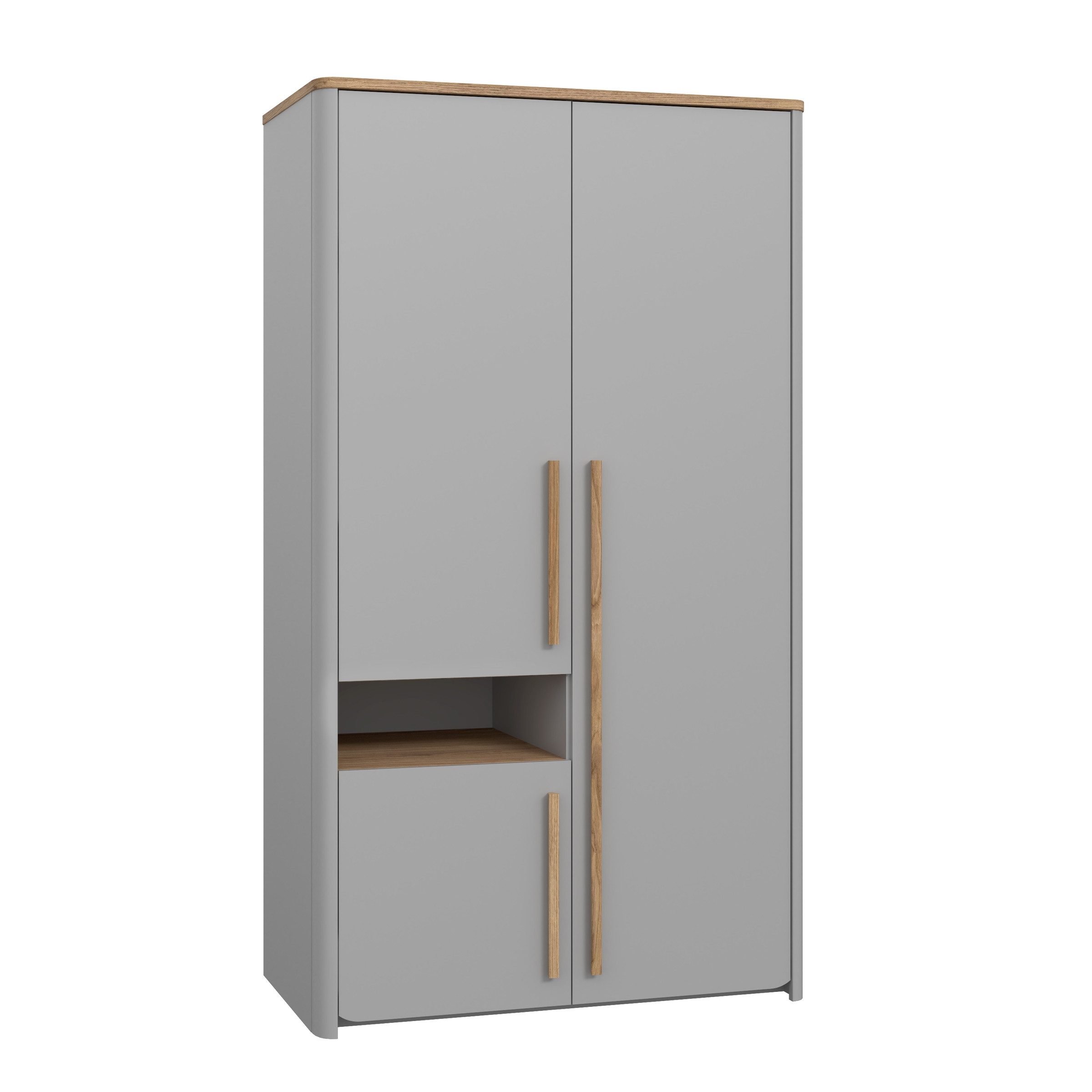 freiraum Kleiderschrank SURFINIO in Grau - 108,3x194,3x58,7cm (BxHxT)