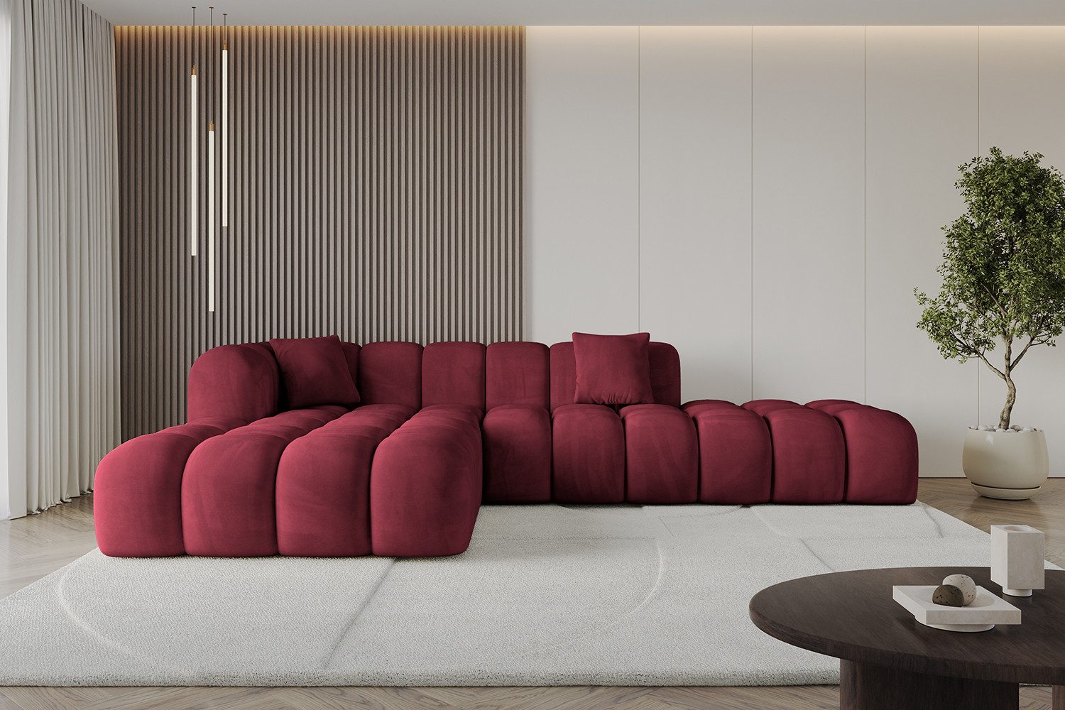 ALTDECOR Ecksofa OLEA-L2, Sofa Praktische Bequeme Funktionsecke Couch L-Form Eckcouch, Corner Sofa U-Form Vielseitige Sofa Wohnlandschaft Wohnzimmer