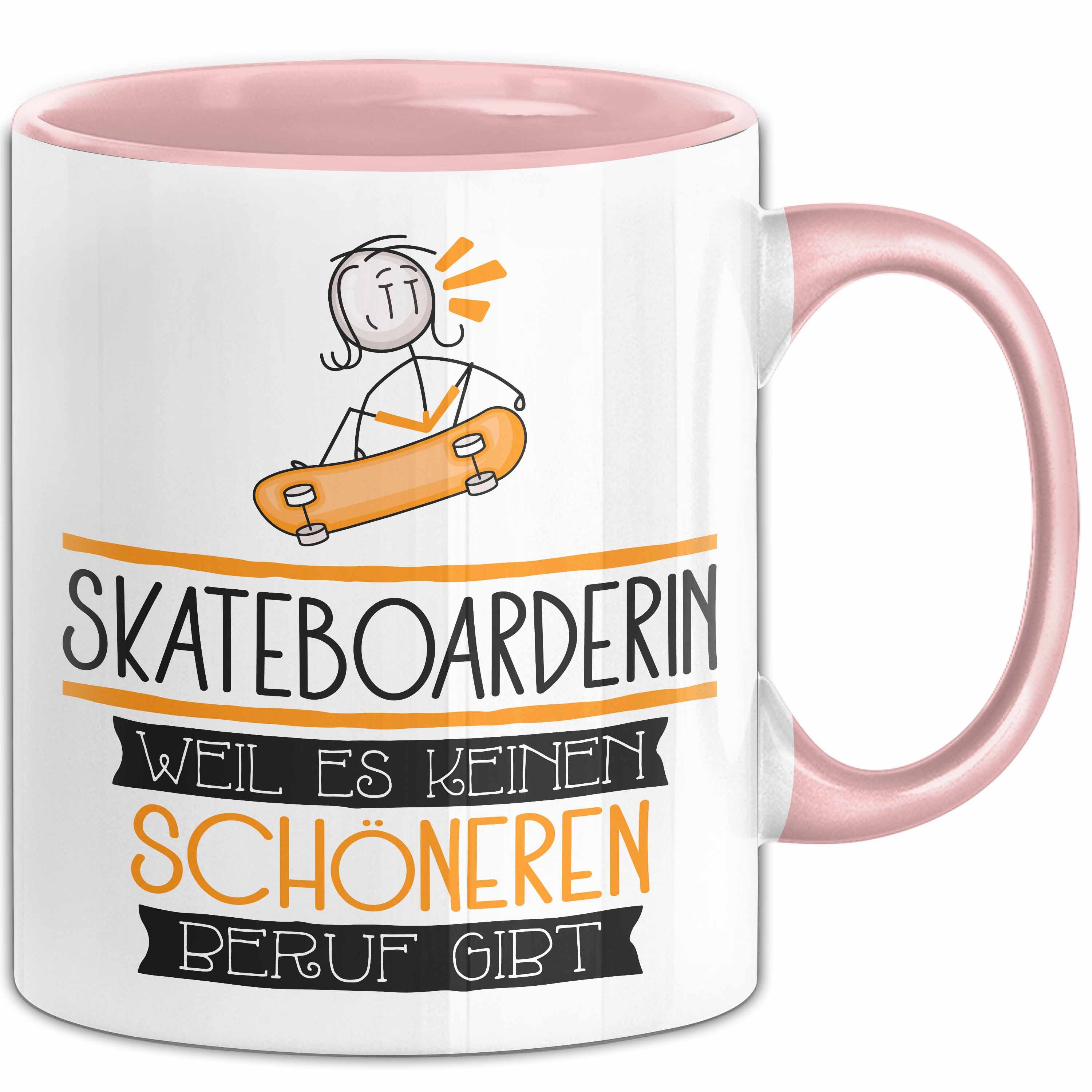 Trendation Tasse Skateboarderin Weil Es Keinen Schöneren Beruf Gibt Tasse Geschenk fü