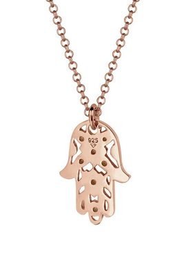 Elli Collierkettchen Hamsa Hand der Fatima Kristalle 925 Silber