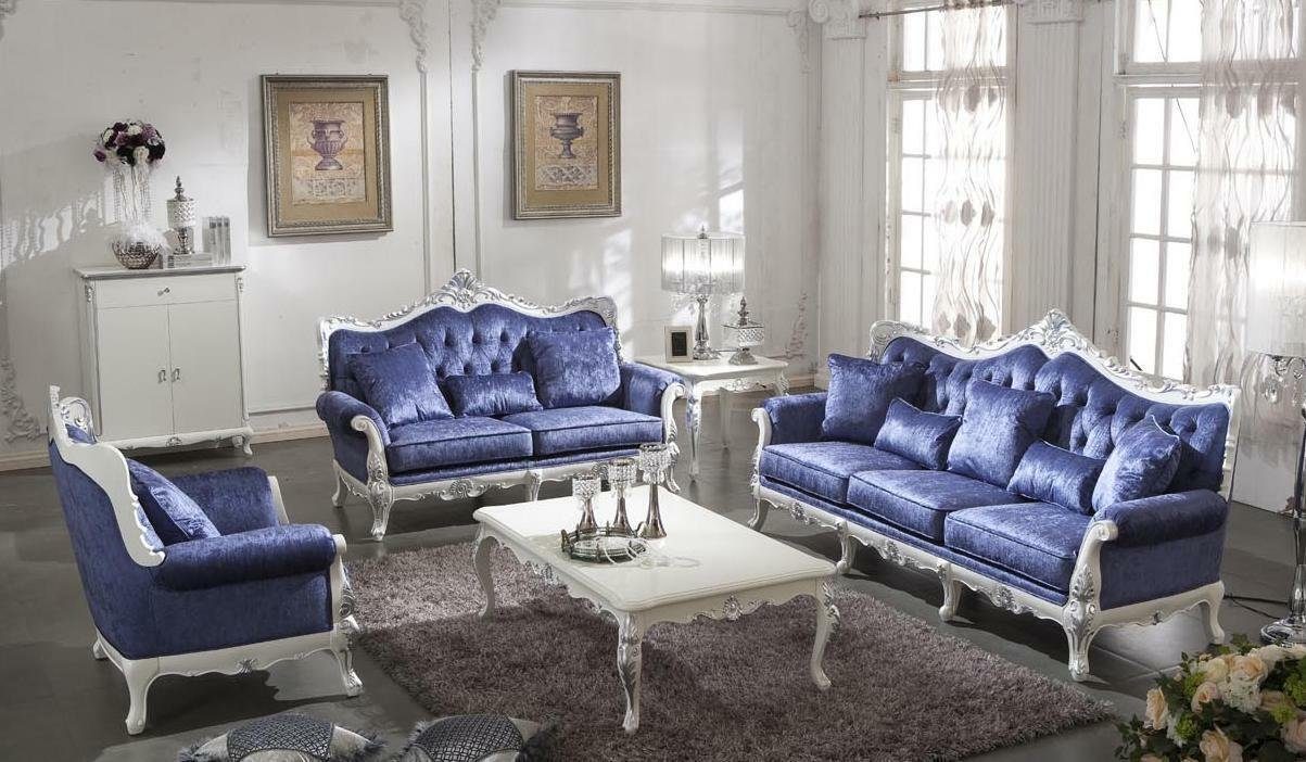 JVmoebel Sofa Barock Rokoko Sofagarnitur Garnitur Couch Sofas Polster 3+1 Set, Made in Europe