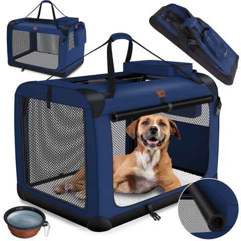 Lovpet Tiertransportbox bis 7 kg, Hundebox Hundetransportbox faltbar Inkl.Hundenapf Transportt