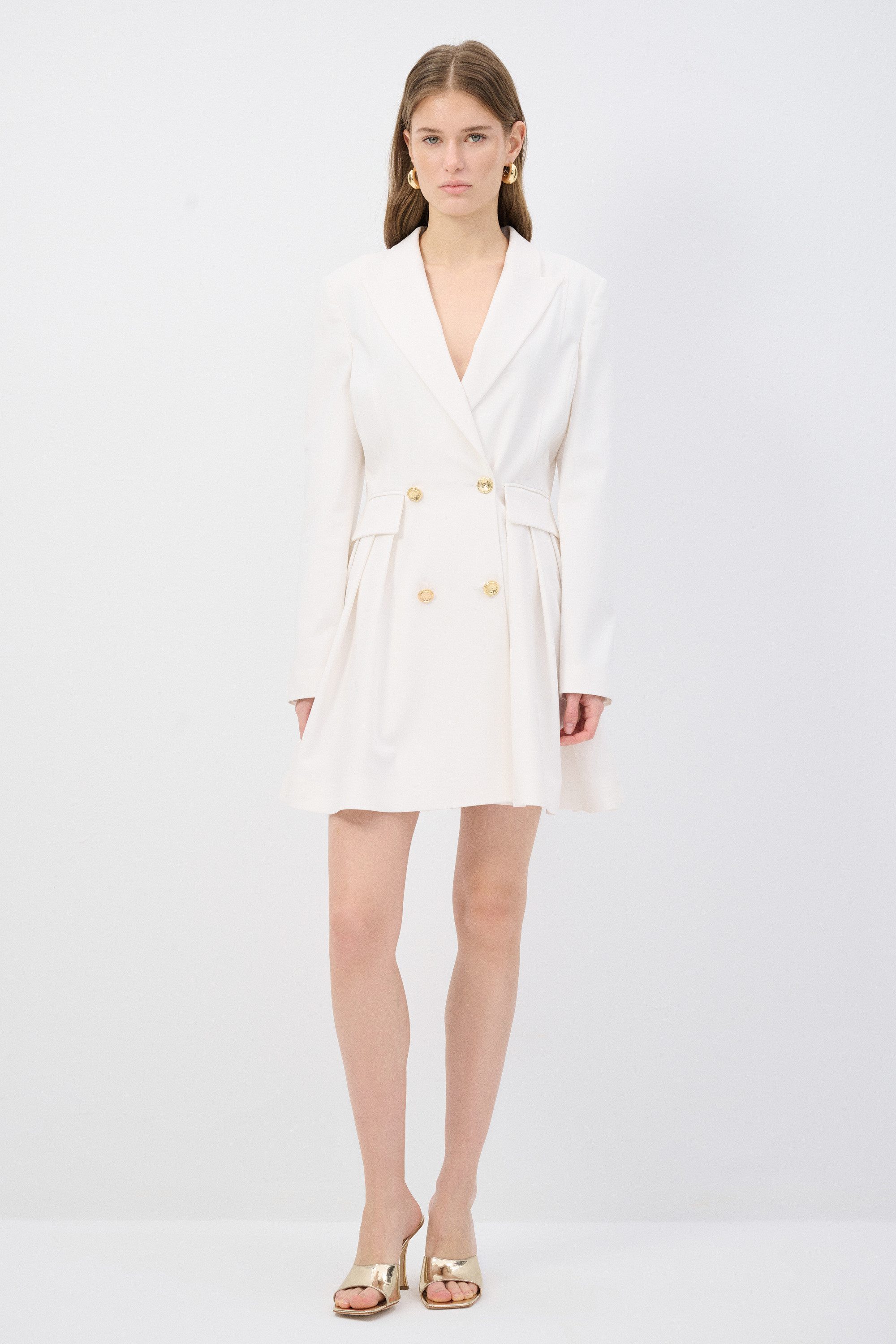 adL Cocktailkleid Zweireihiges Blazer-Minikleid