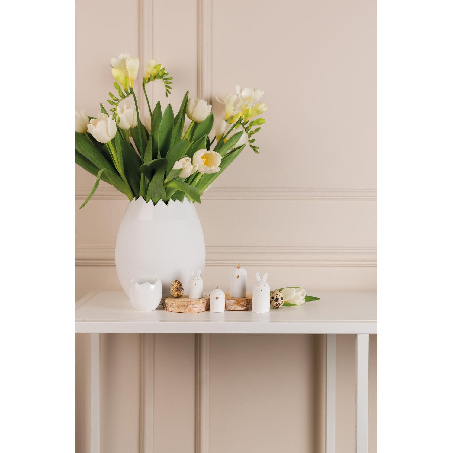 Räder Dekoobjekt Design Porzellanfiguren-Set Ostern Hase und Huhn Weiß