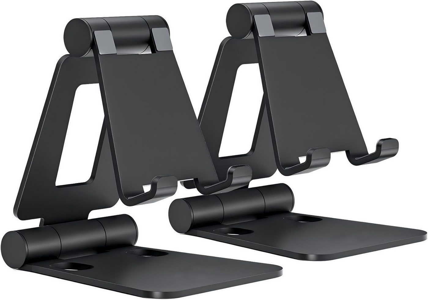 Refined Living Smartphone-Halterung 2 Stück Handy Ständer Faltbar & Verstellbar, Handy Halterung Tisch, (bis 8 Zoll, Handyhalter universal, Smartphone Halter, Handyhalter faltbar, Handyhalter Aluminium, Kompakt & Tragbar, platzsparend, 2-tlg., Stabil & Ru