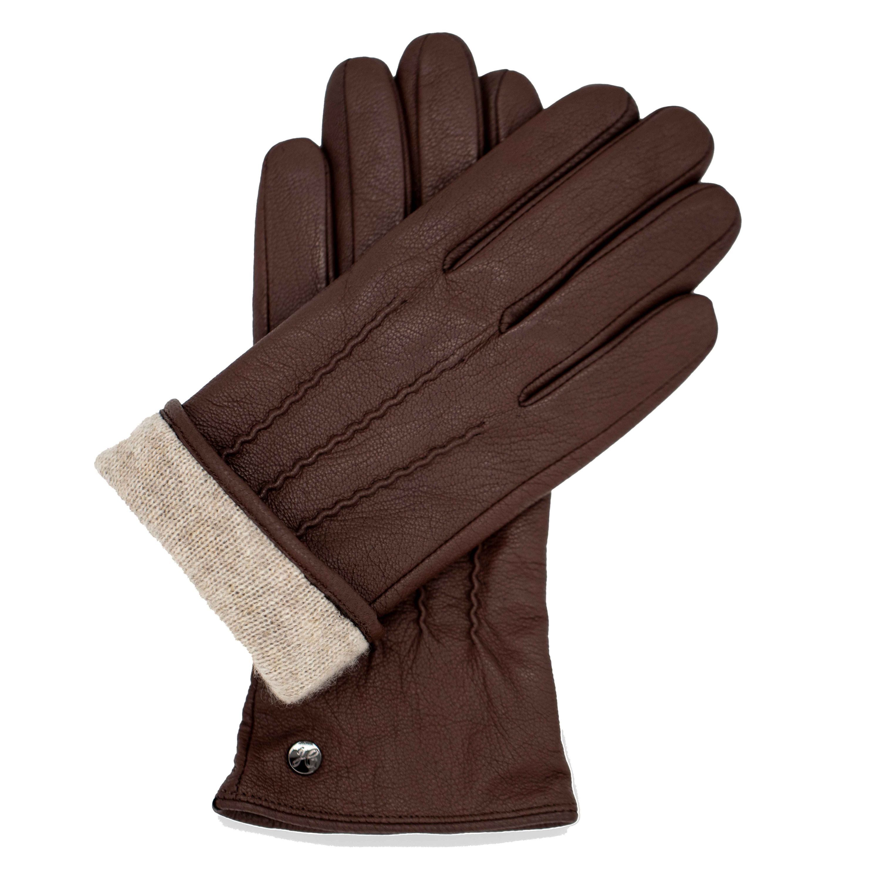 Hand Gewand by Weikert Lederhandschuhe CHARLIE - Ziegenleder-Handschuhe mit Kaschmir-Wolle Fütterung