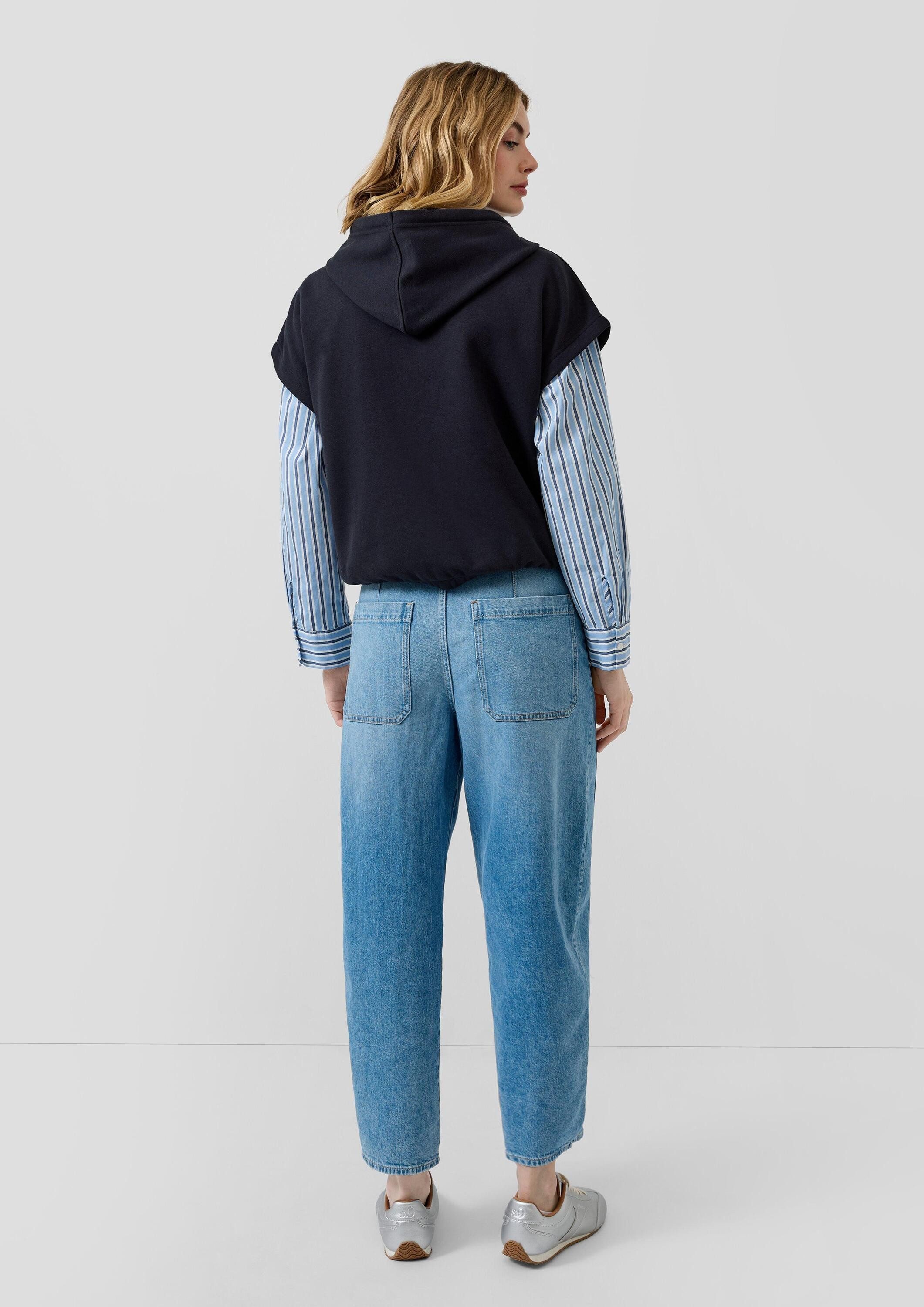 s.Oliver Sweatshirt Sweatshirt Sweatshirt mit Kapuze im O-Shape