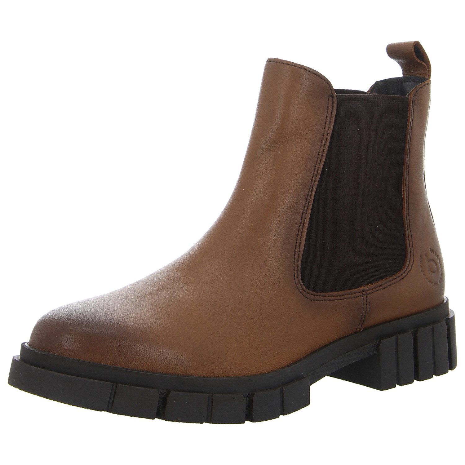 Bugatti Damen-Stiefelette 435-ane32, Schwarz - Mit Klobiger Sohle, Lasche Für Einfaches Anziehen, Moderner Look