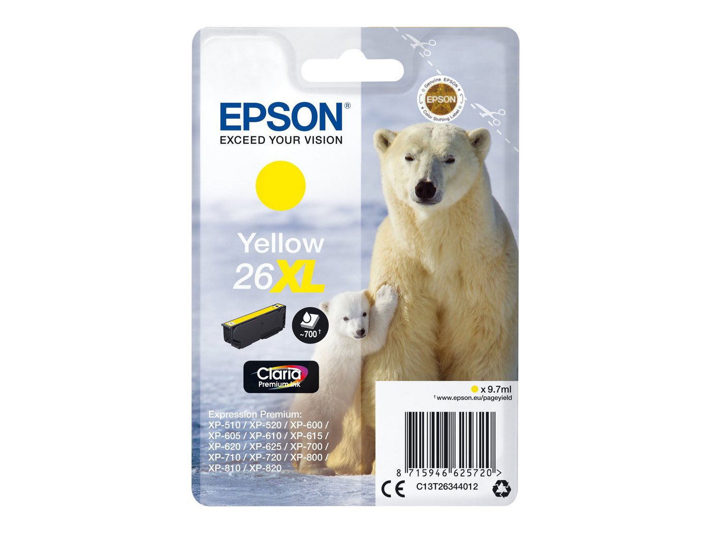 Thumbnail - Epson EPSON 26XL XL Gelb Tintenpatrone Tintenpatrone