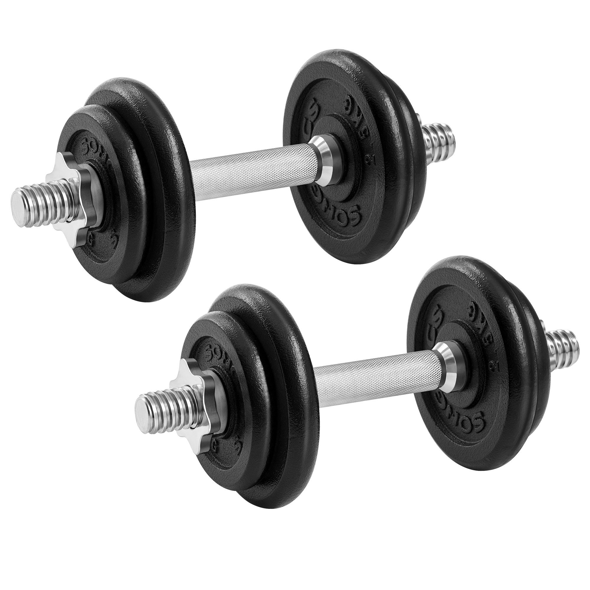 SONGMICS Kurzhantel SYL20/30/40T, Hantelset aus Gusseisen, 20/30/40 kg, verstellbar