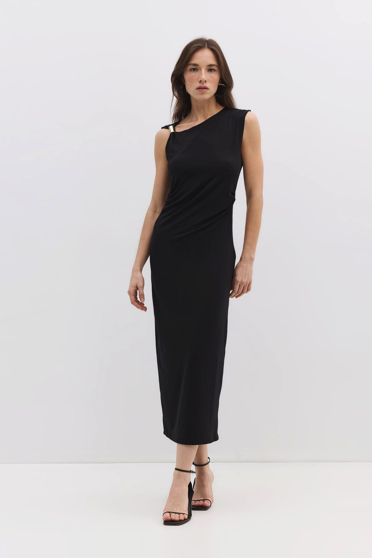 Minikleid Figurbetontes Kleid mit Metallapplikationen