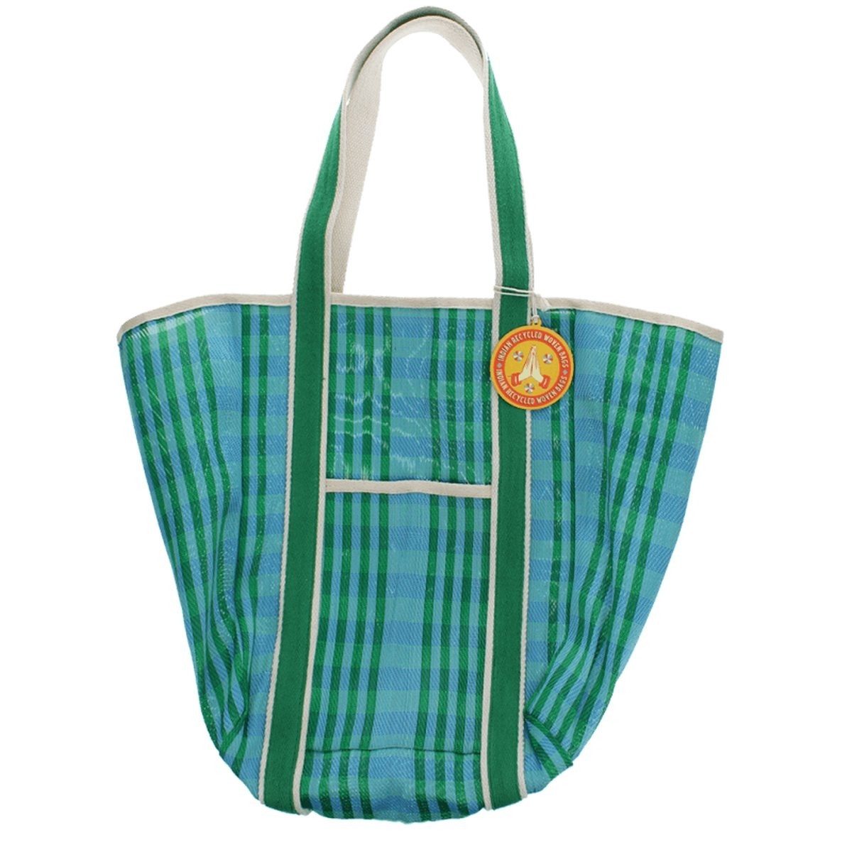 Rex London Tragetasche aus recyceltem Kunststoff, 28x19x36 cm gestreift