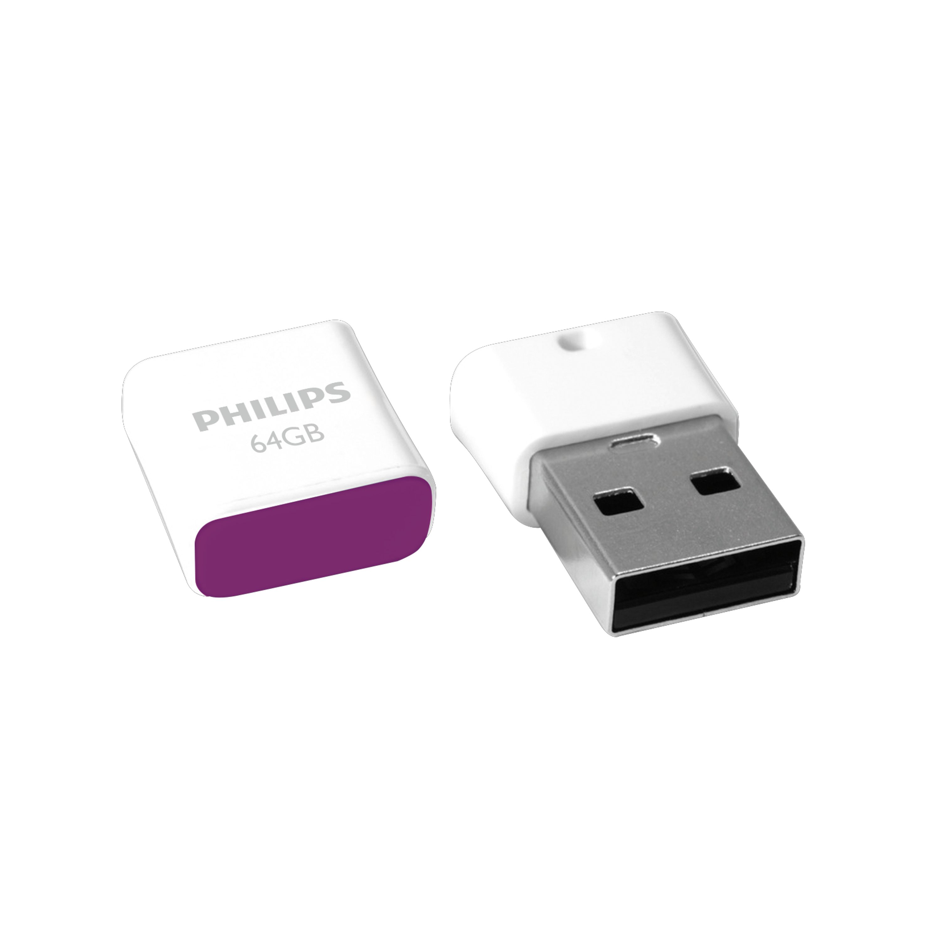 Philips FM64FD85B/00 USB-Stick (USB 2.0, Lesegeschwindigkeit 25,00 MB/s, Pico Edition Magic Purple®, 64GB, Handschlaufe)