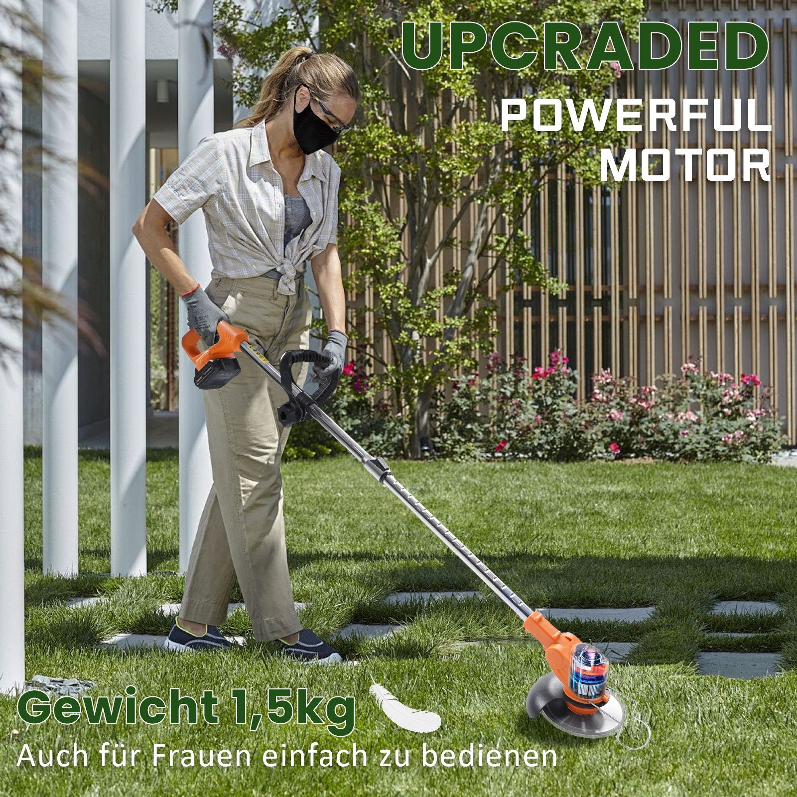 Grenintol Akku-Rasentrimmer 2*akku,Freischneider,Motorsense,Gartenrasen Tri günstig online kaufen