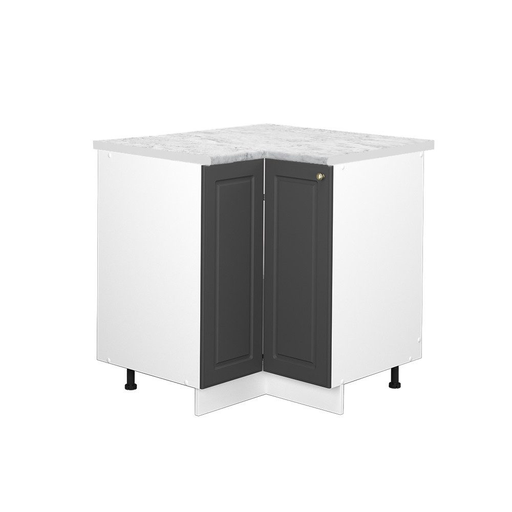 Vicco Eckunterschrank Fame-Line, Anthrazit-Gold/Weiß, 80.5 cm, günstig online kaufen