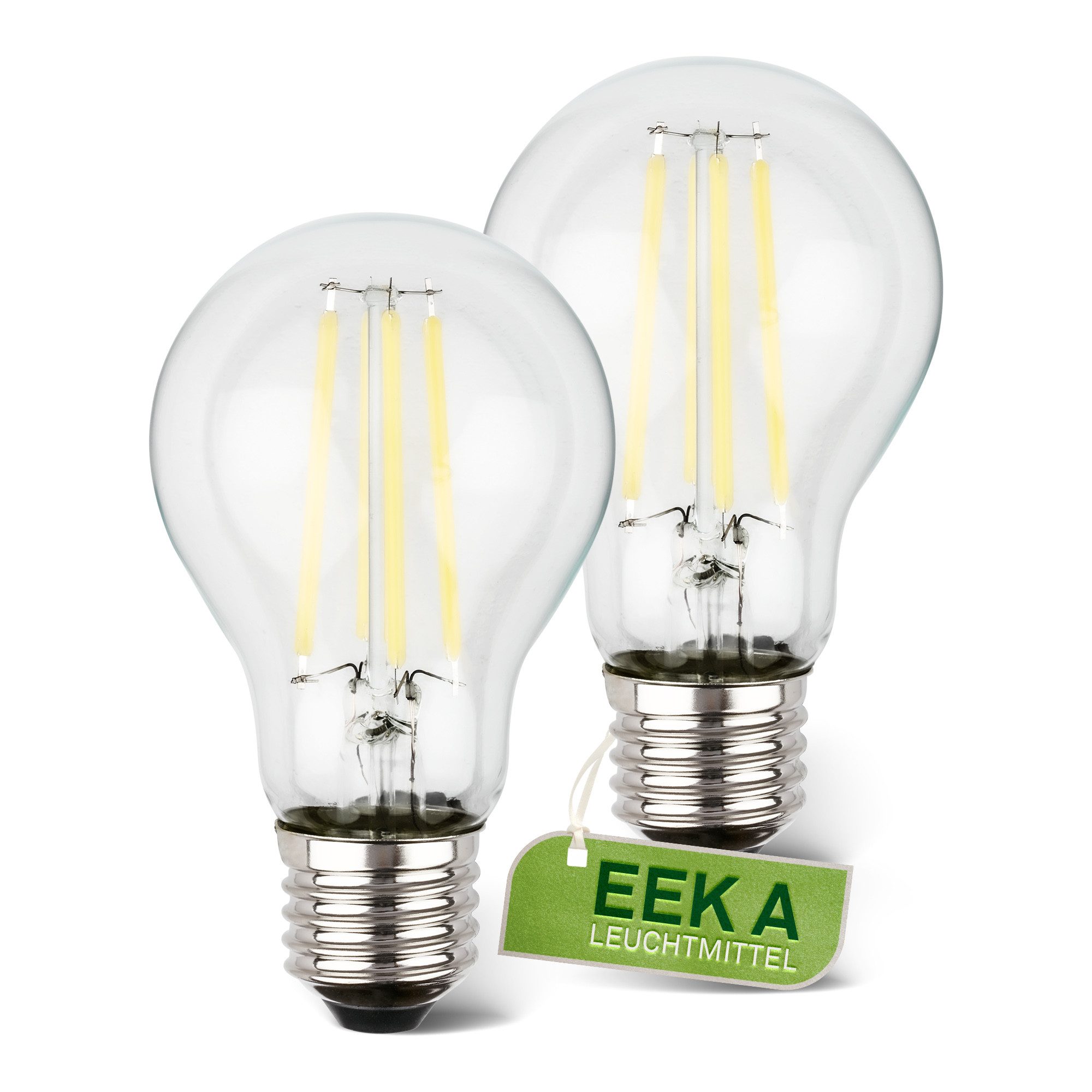 Briloner Leuchten LED-Leuchtmittel 2er Set EEK A Warmweißes Licht, GU10, E27, E14, ultra energieeffizient, versch. Formen und Größen